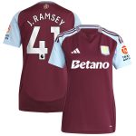 Aston Villa aston villa adidas home shirt 2024-25 – womens with j. ramsey 41 printing Kits - Official Football Shirts & Training Gear