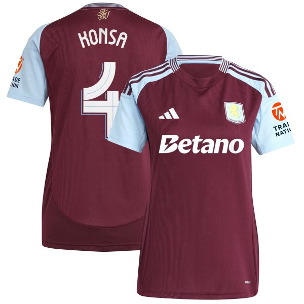 Aston Villa aston villa adidas home shirt 2024-25 – womens with konsa 4 cup printing Kits - Official Football Shirts & Training Gear