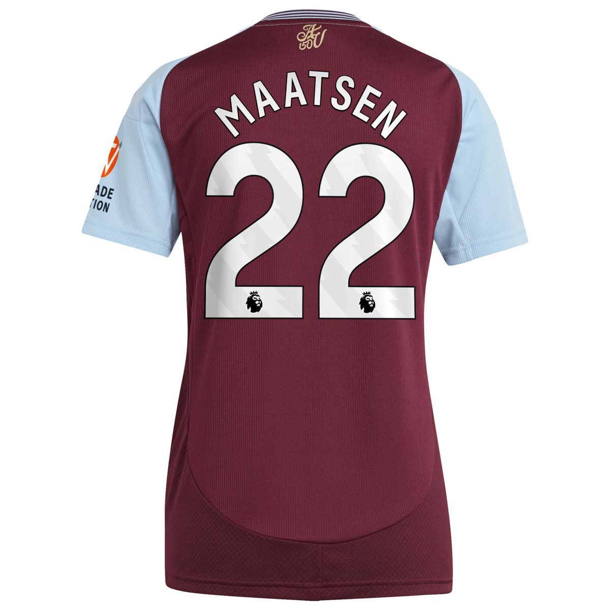 Aston Villa aston villa adidas home shirt 2024-25 – womens with maatsen 22 printing Kits - Official Football Shirts & Training Gear