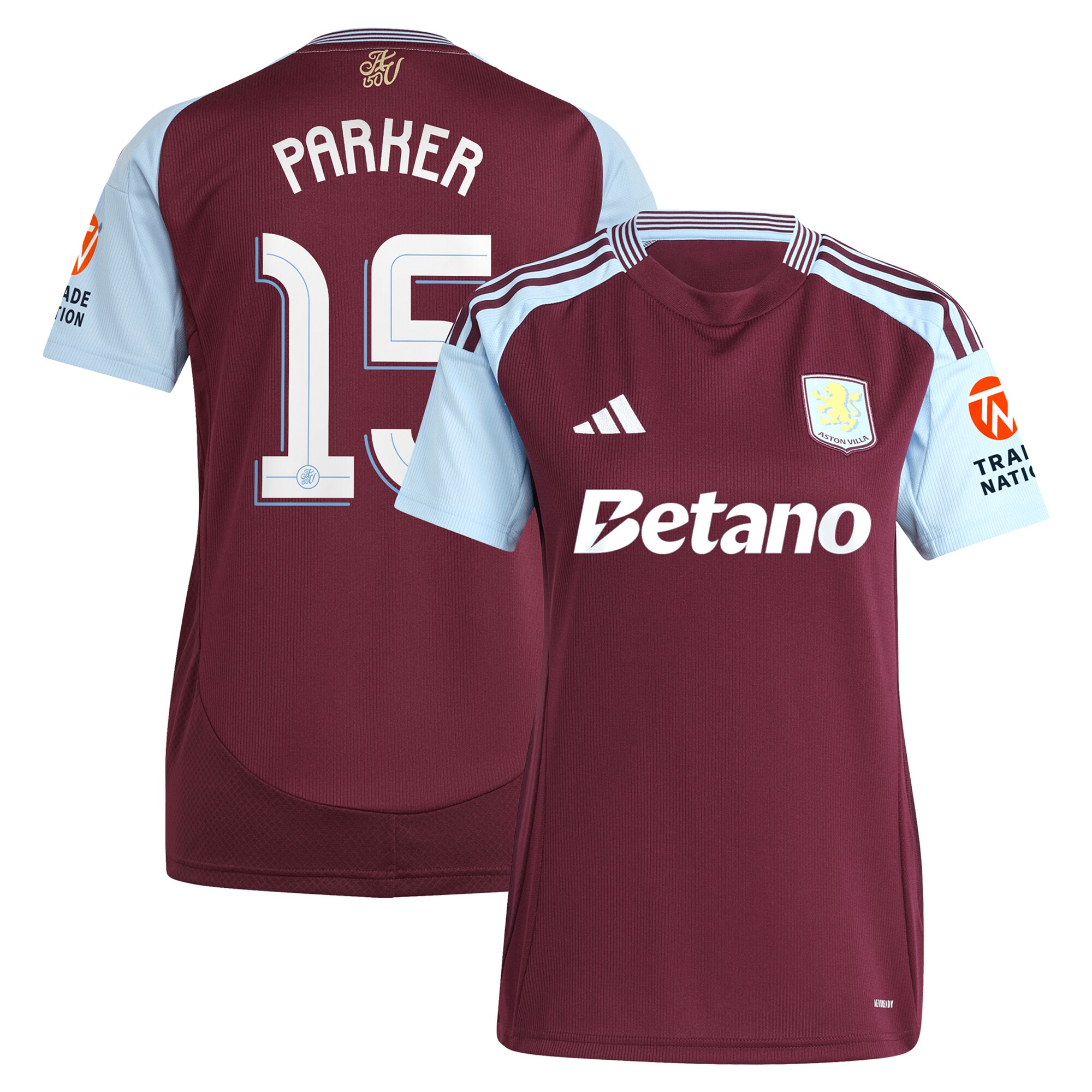 Aston Villa aston villa adidas home shirt 2024-25 – womens with parker 15 cup printing Kits - Official Football Shirts & Training Gear