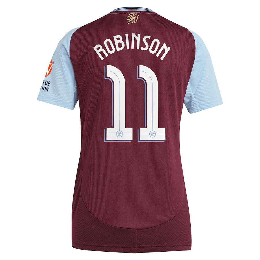 Aston Villa aston villa adidas home shirt 2024-25 – womens with robinson 11 cup printing Kits - Official Football Shirts & Training Gear