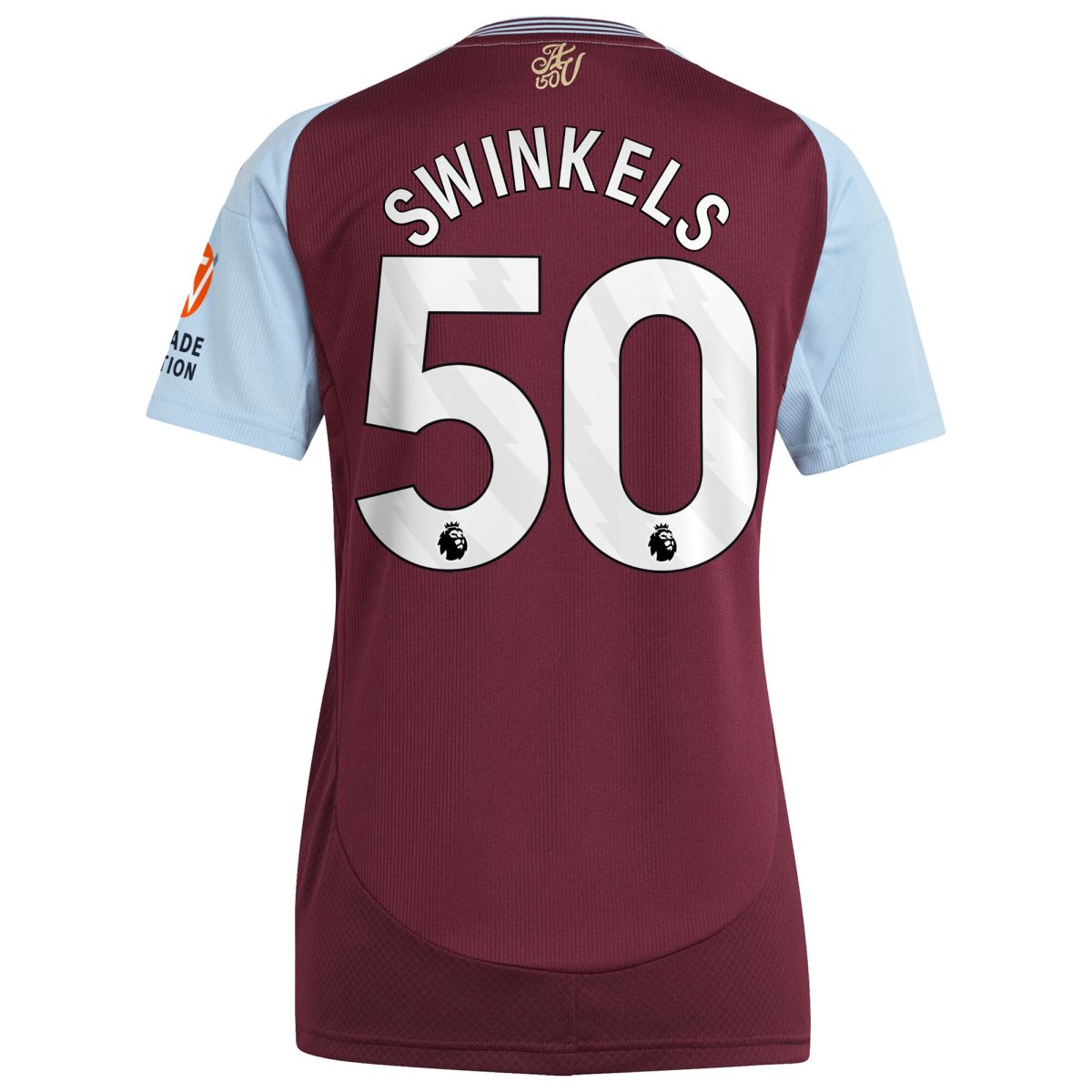 Aston Villa aston villa adidas home shirt 2024-25 – womens with swinkels 50 printing Kits - Official Football Shirts & Training Gear