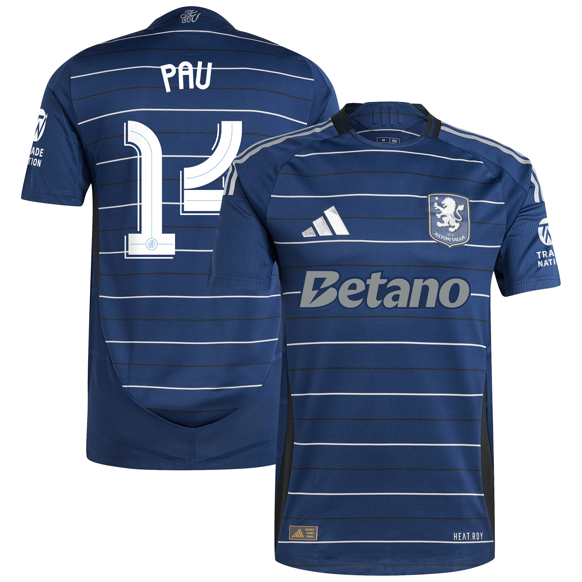 Aston Villa aston villa adidas third authentic shirt 2024-25 with pau 14 cup printing Kits - Official Football Shirts & Training Gear