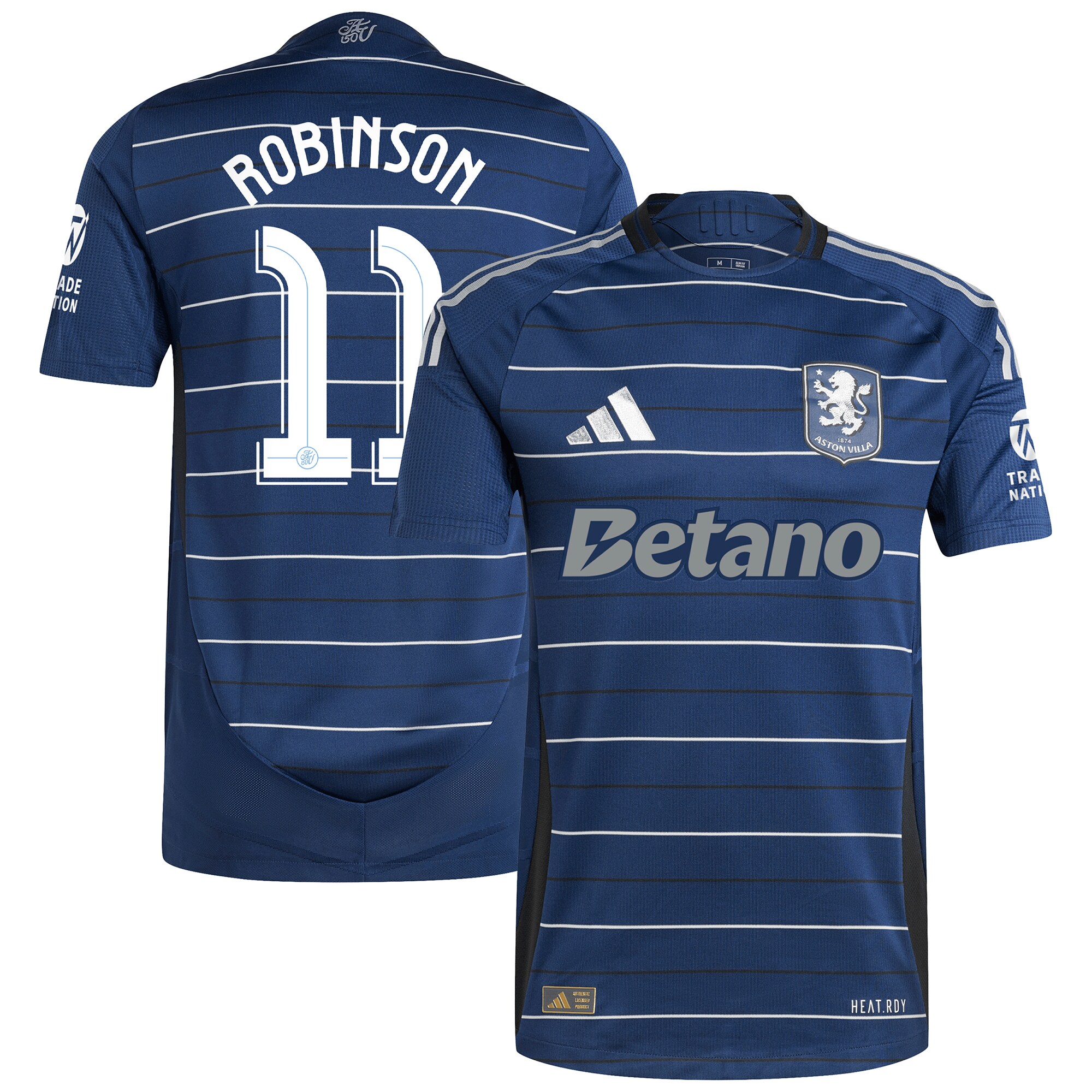 Aston Villa aston villa adidas third authentic shirt 2024-25 with robinson 11 cup printing Kits - Official Football Shirts & Training Gear