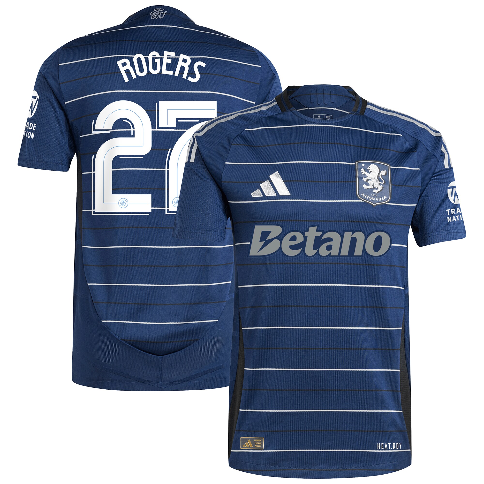Aston Villa aston villa adidas third authentic shirt 2024-25 with rogers 27 cup printing Kits - Official Football Shirts & Training Gear