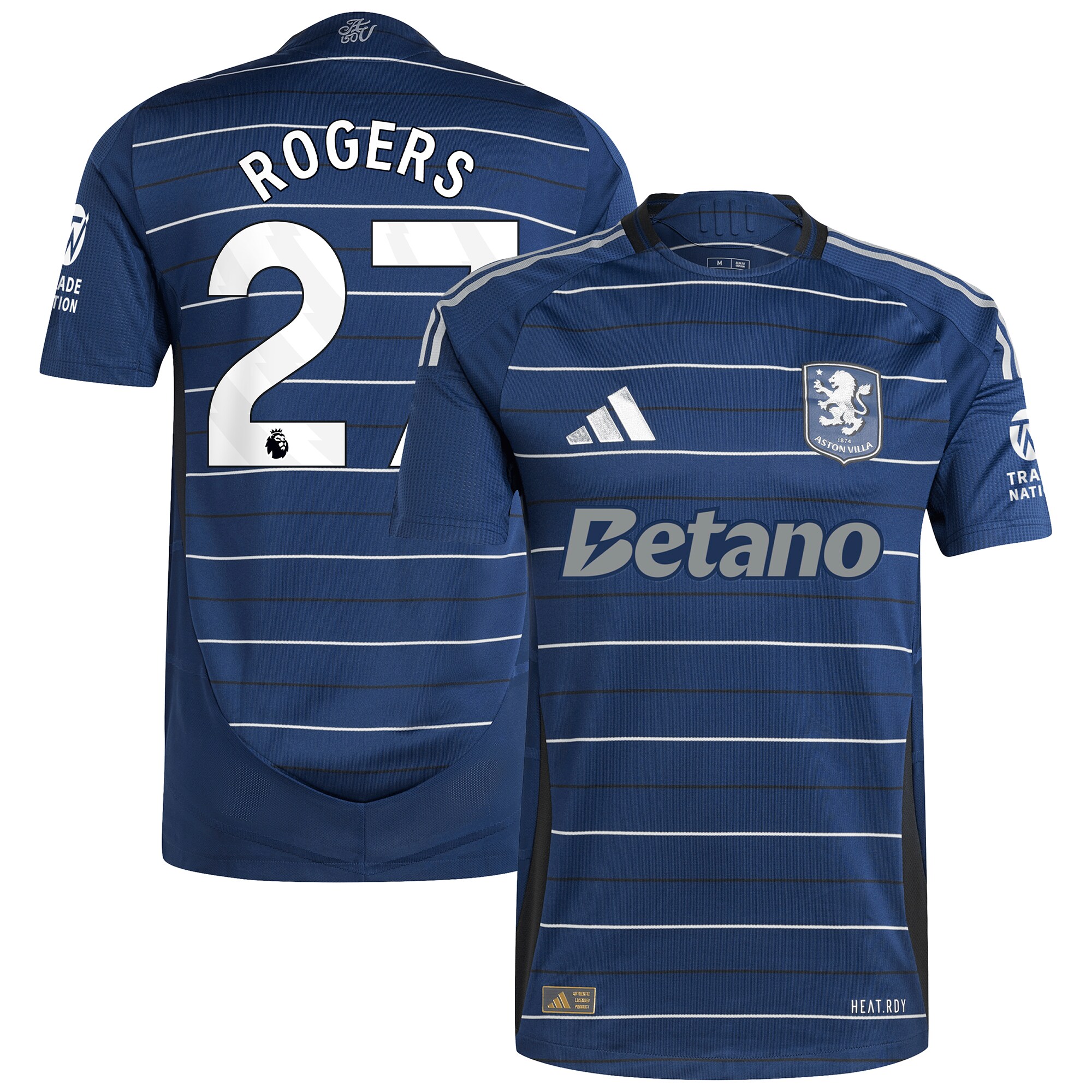 Aston Villa aston villa adidas third authentic shirt 2024-25 with rogers 27 printing Kits - Official Football Shirts & Training Gear