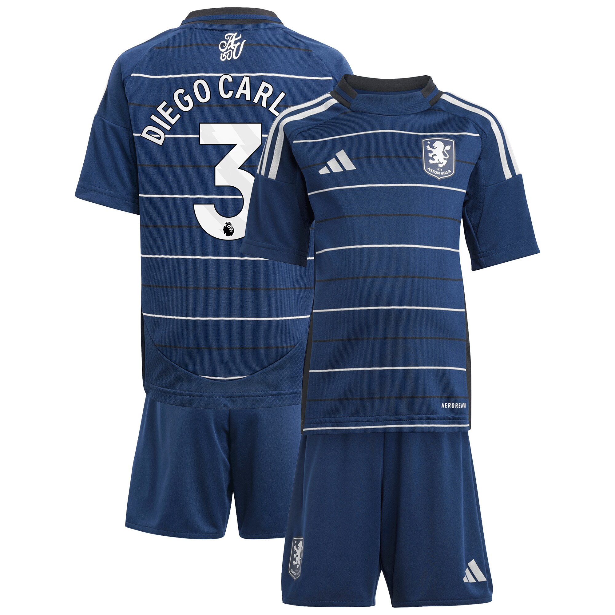 Aston Villa aston villa adidas third minikit 2024-25 with diego carlos 3 printing Kits - Official Football Shirts & Training Gear