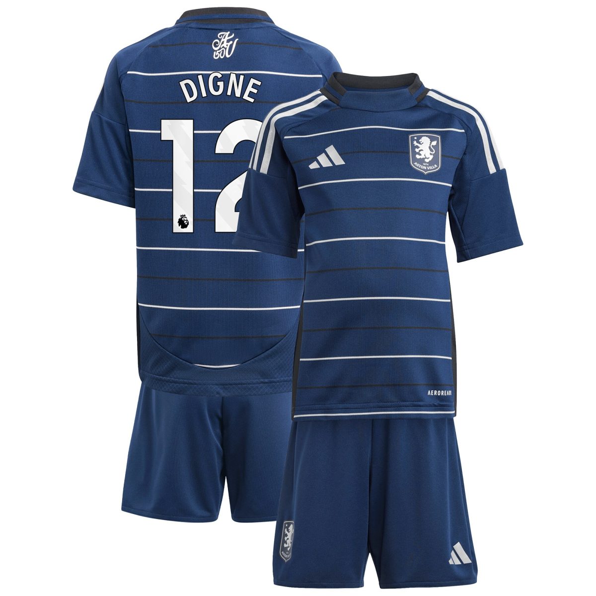 Aston Villa aston villa adidas third minikit 2024-25 with digne 12 printing Kits - Official Football Shirts & Training Gear