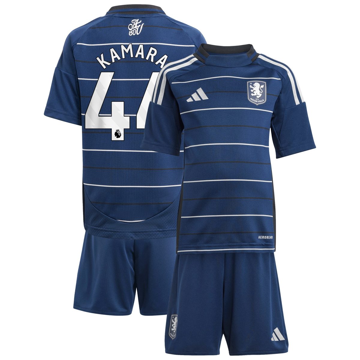 Aston Villa aston villa adidas third minikit 2024-25 with kamara 44 printing Kits - Official Football Shirts & Training Gear