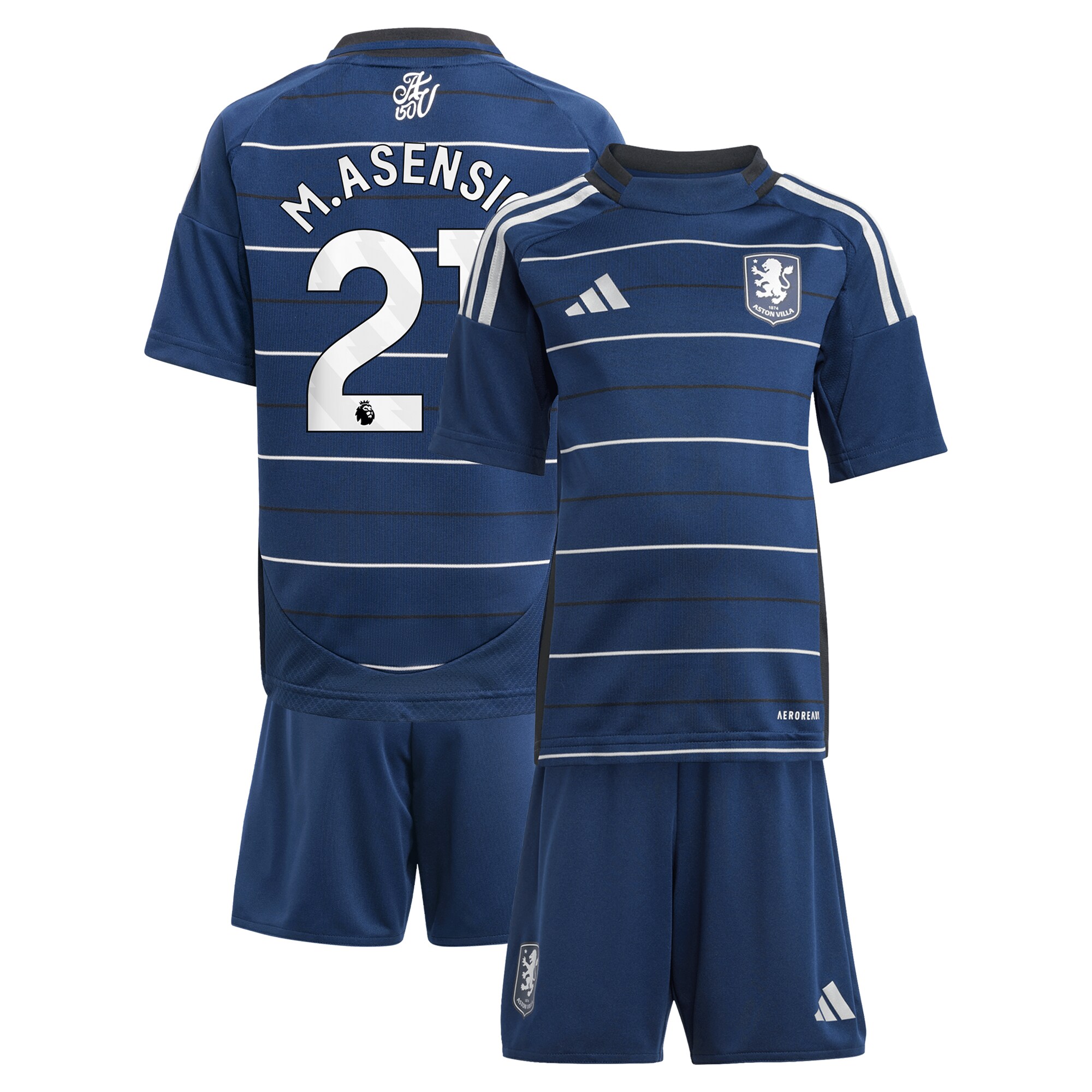 Aston Villa aston villa adidas third minikit 2024-25 with m.asensio 21 printing Kits - Official Football Shirts & Training Gear