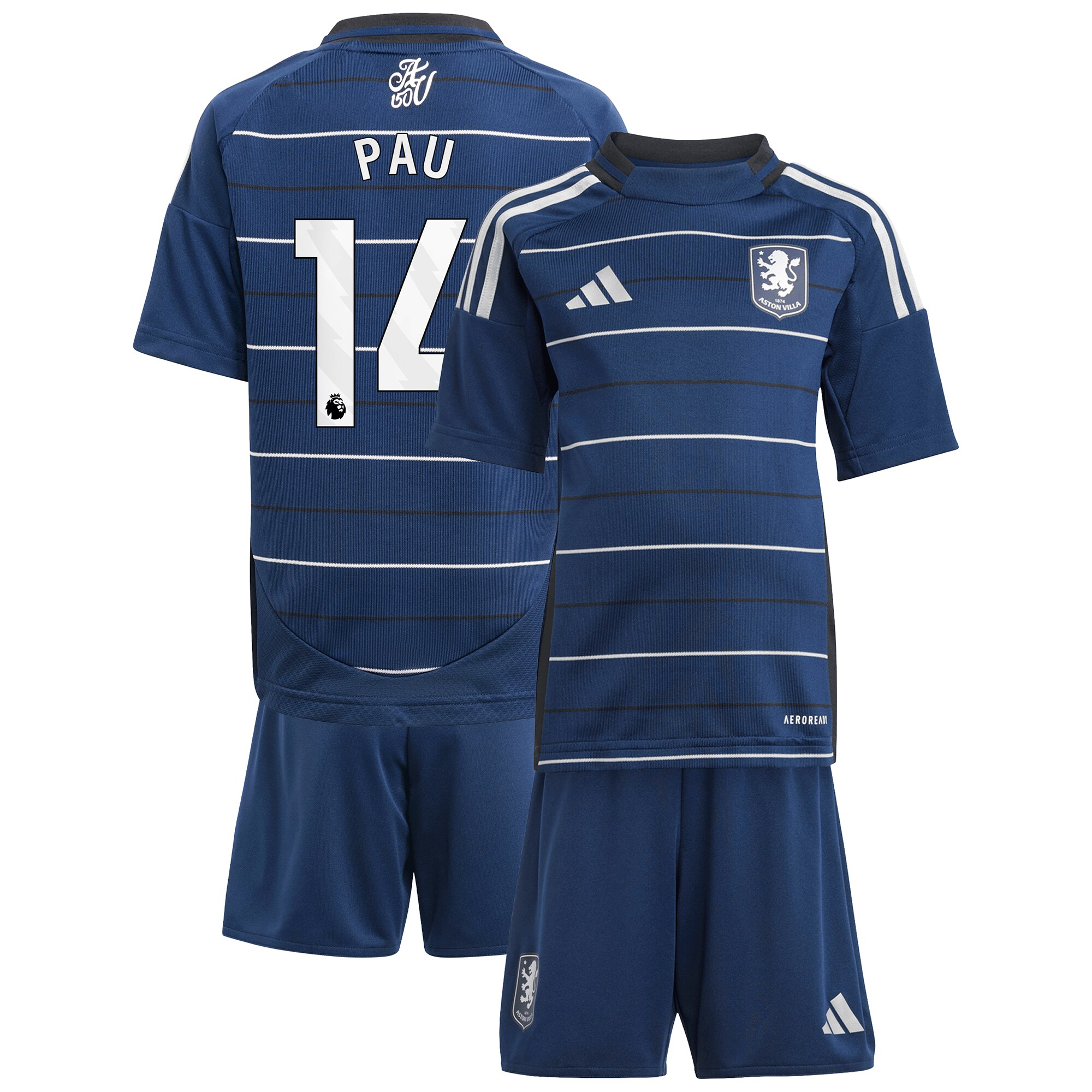 Aston Villa aston villa adidas third minikit 2024-25 with pau 14 printing Kits - Official Football Shirts & Training Gear