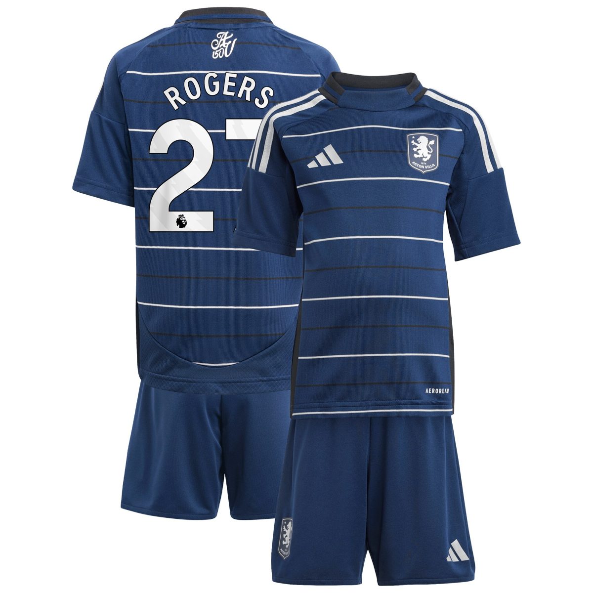 Aston Villa aston villa adidas third minikit 2024-25 with rogers 27 printing Kits - Official Football Shirts & Training Gear