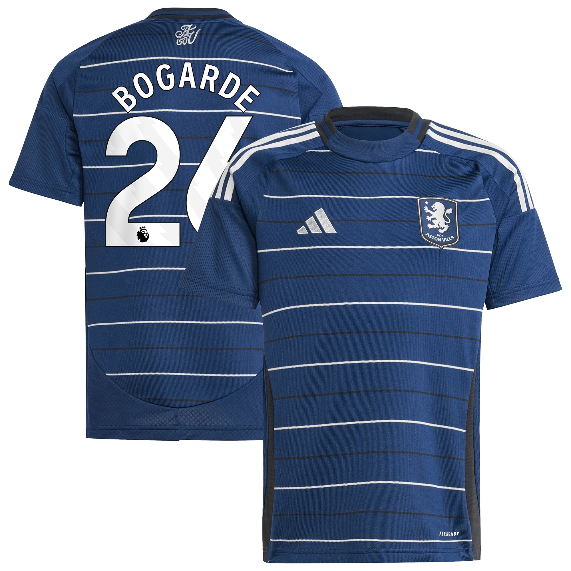 Aston Villa aston villa adidas third shirt 2024-25 – kids with bogarde 26 printing Kits - Official Football Shirts & Training Gear