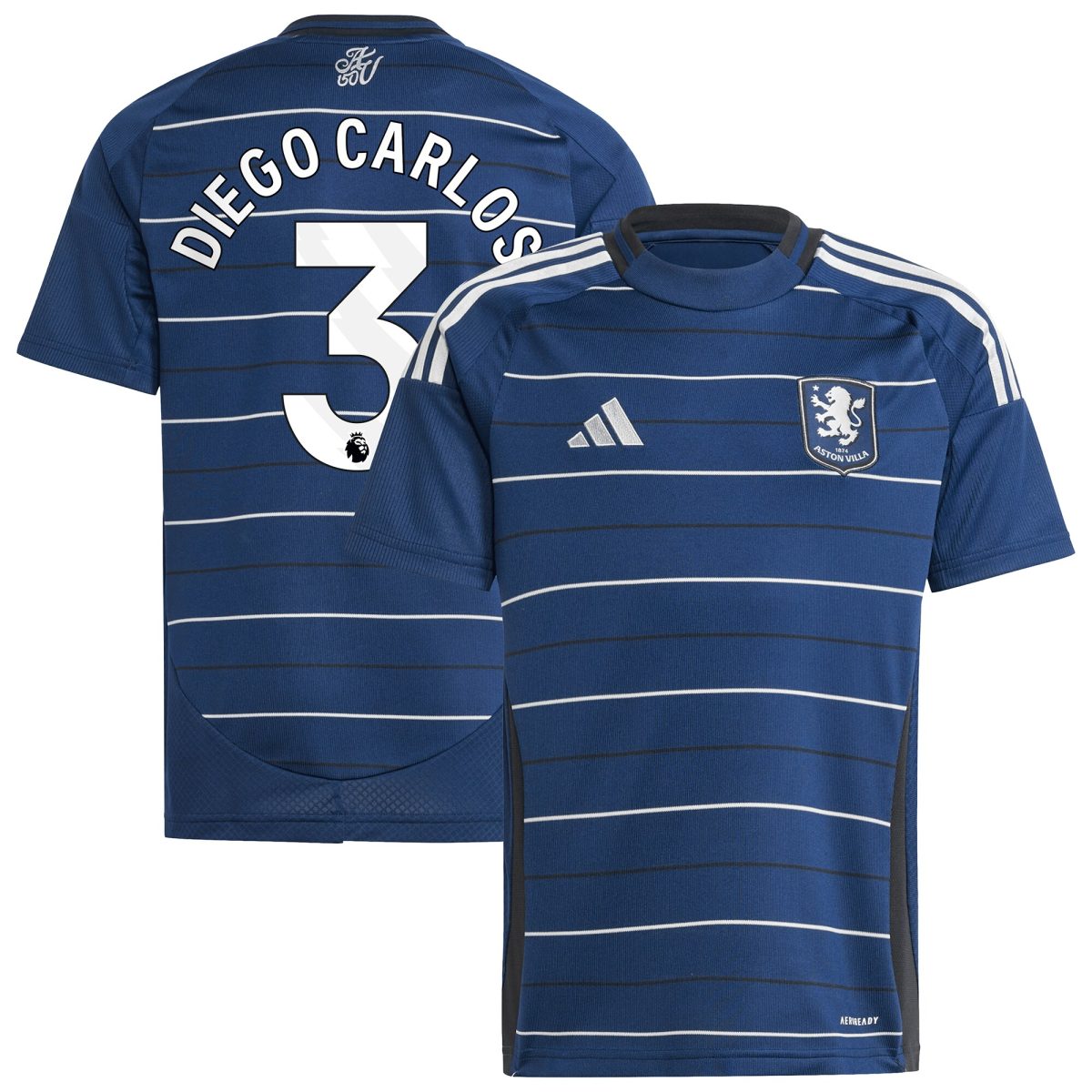 Aston Villa aston villa adidas third shirt 2024-25 – kids with diego carlos 3 printing Kits - Official Football Shirts & Training Gear