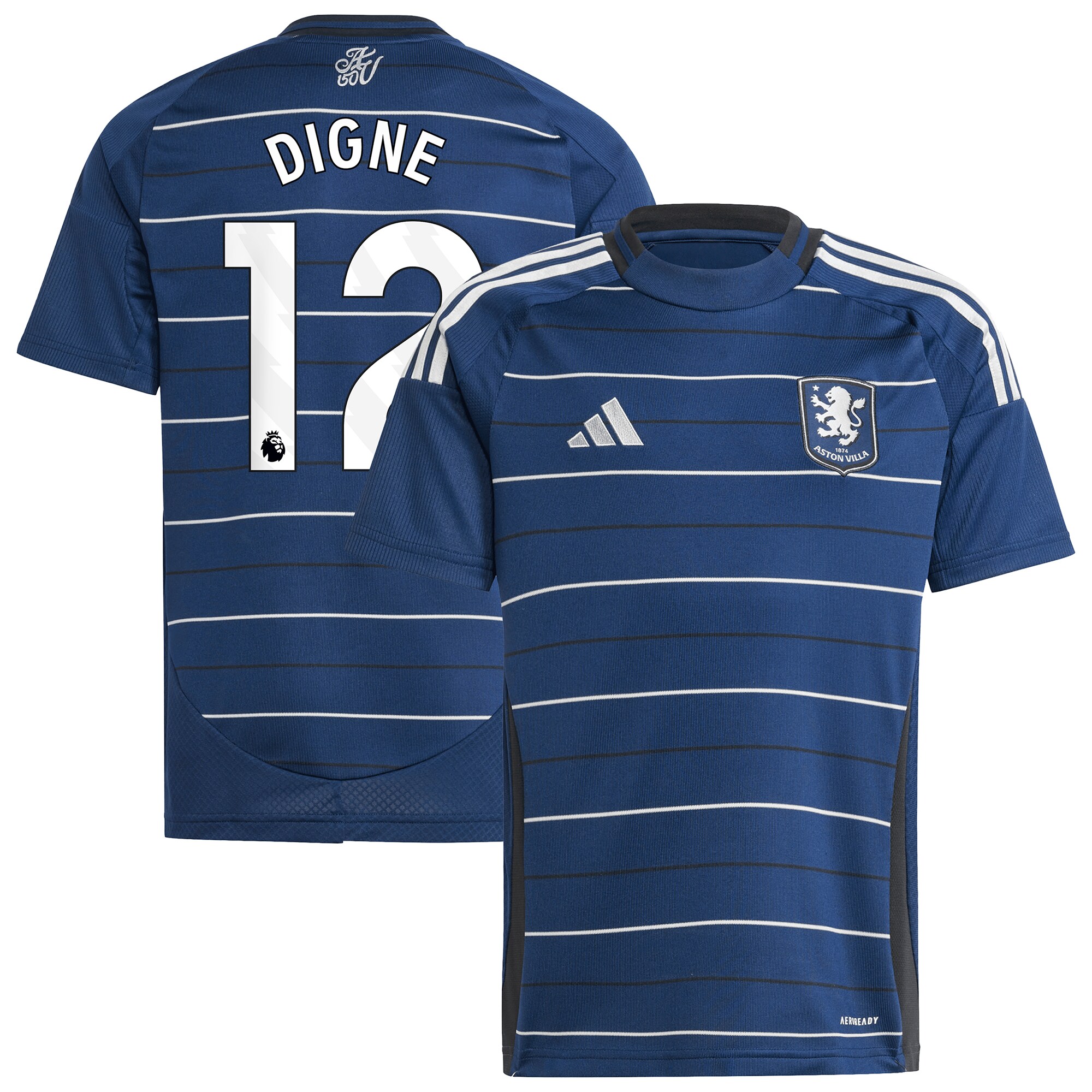 Aston Villa aston villa adidas third shirt 2024-25 – kids with digne 12 printing Kits - Official Football Shirts & Training Gear