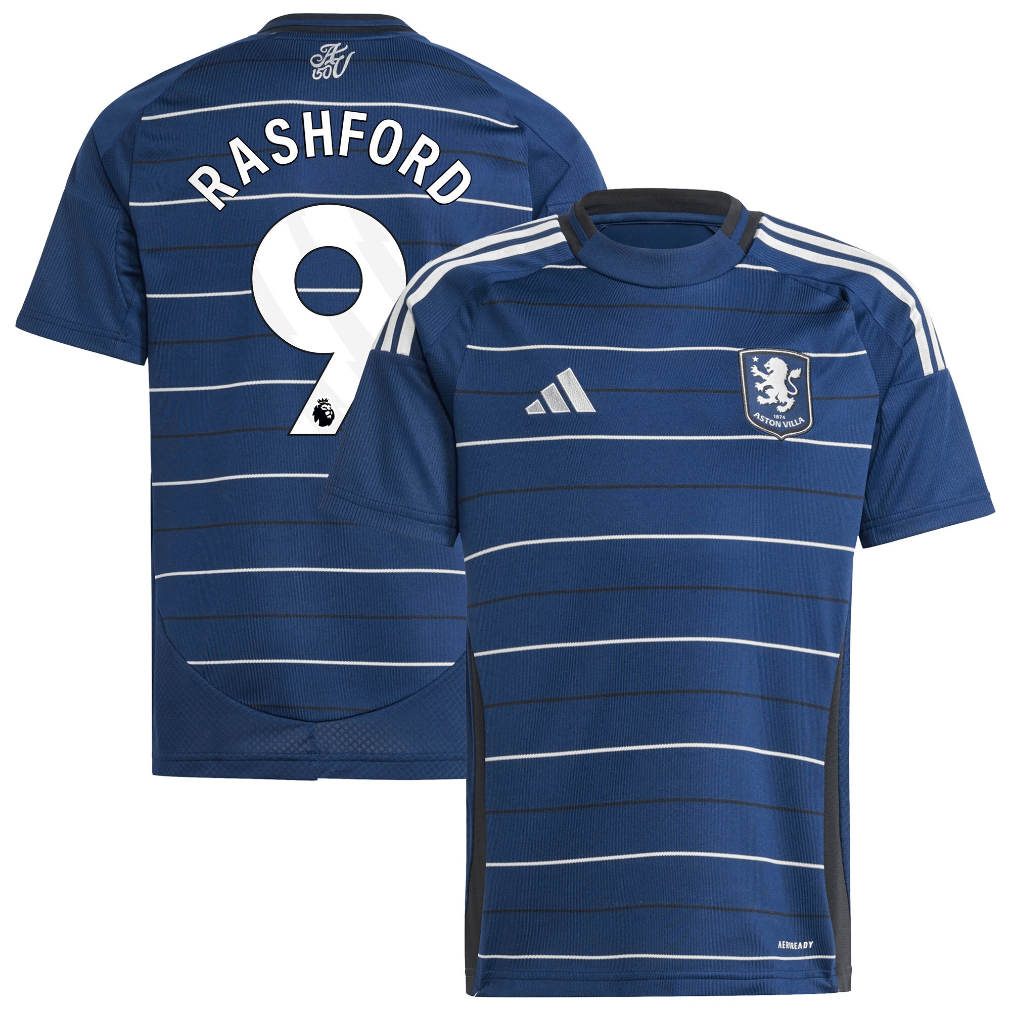 Aston Villa aston villa adidas third shirt 2024-25 – kids with rashford 9 printing Kits - Official Football Shirts & Training Gear