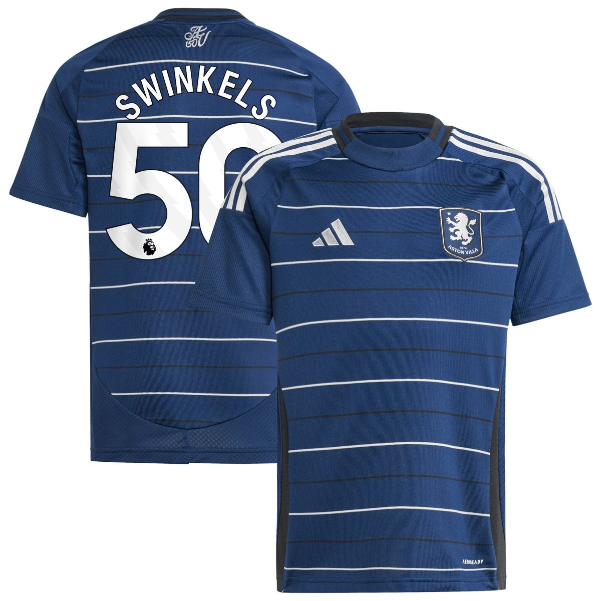 Aston Villa aston villa adidas third shirt 2024-25 – kids with swinkels 50 printing Kits - Official Football Shirts & Training Gear