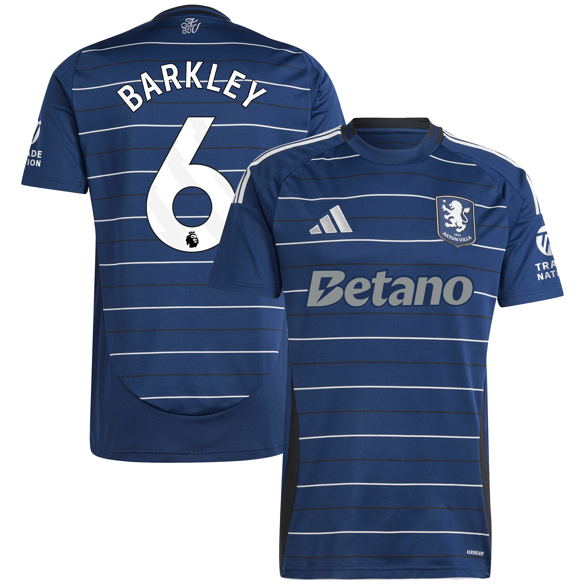 Aston Villa aston villa adidas third shirt 2024-25 with barkley 6 printing Kits - Official Football Shirts & Training Gear
