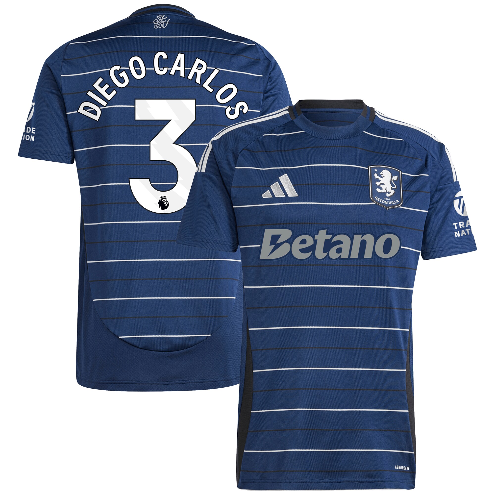 Aston Villa aston villa adidas third shirt 2024-25 with diego carlos 3 printing Kits - Official Football Shirts & Training Gear