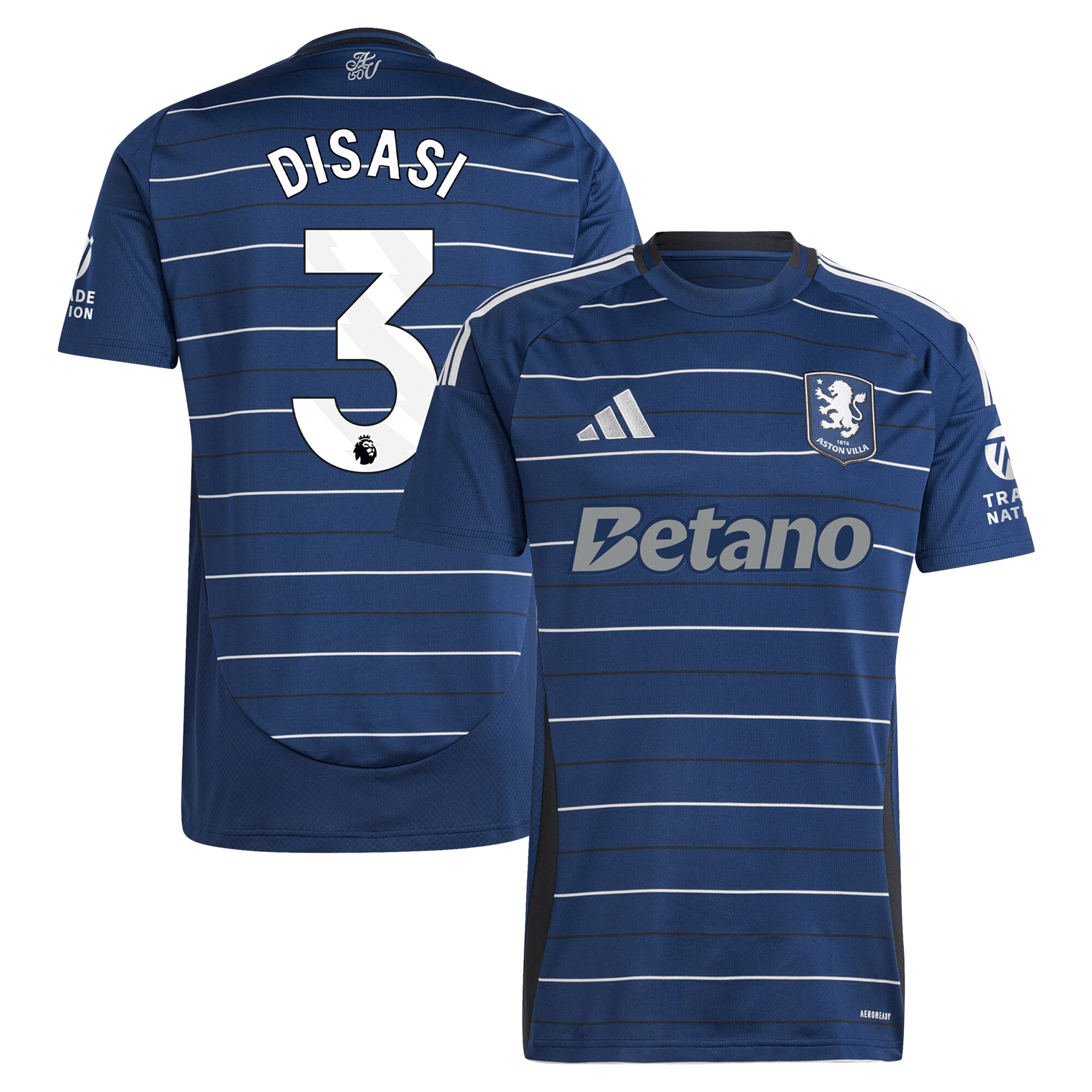 Aston Villa aston villa adidas third shirt 2024-25 with disasi 3 printing Kits - Official Football Shirts & Training Gear