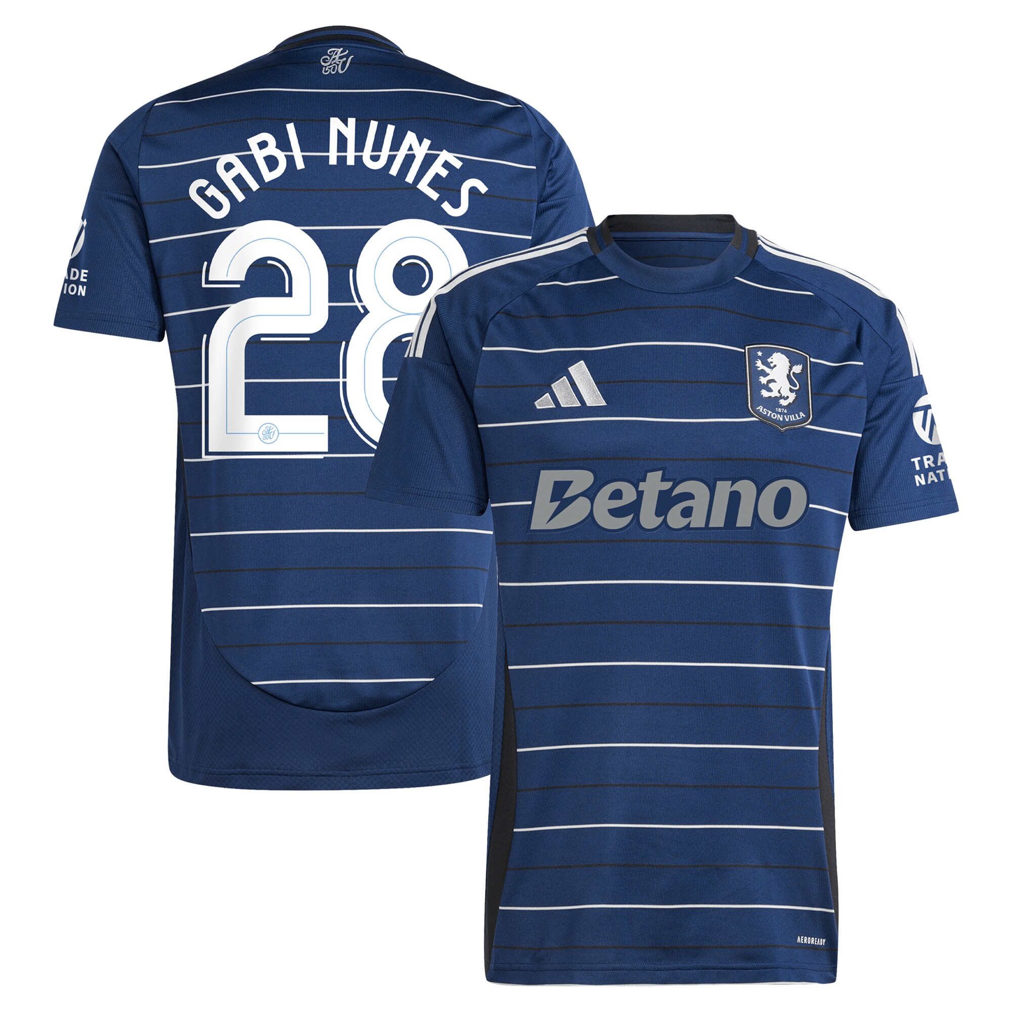 Aston Villa aston villa adidas third shirt 2024-25 with gabi nunes 28 cup printing Kits - Official Football Shirts & Training Gear