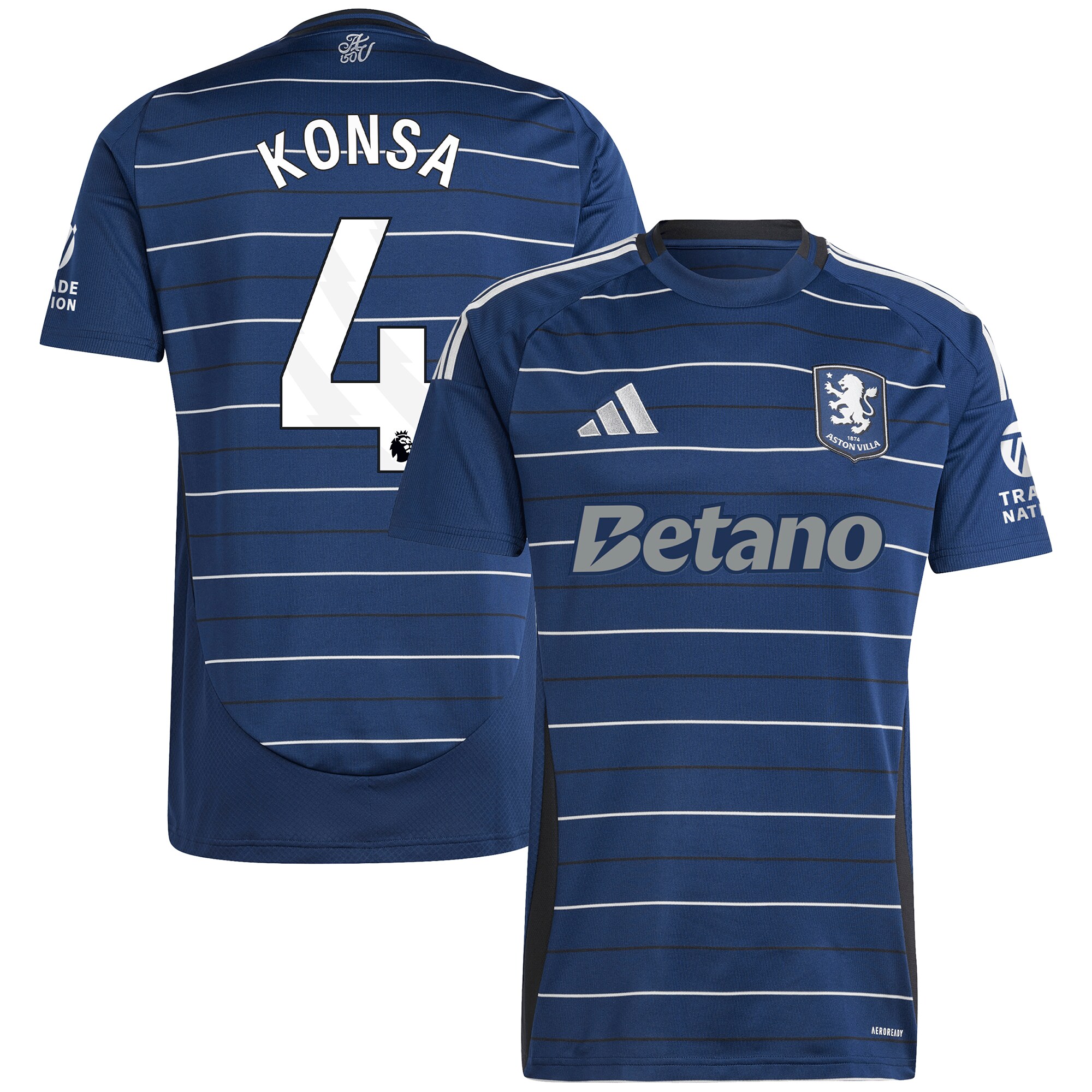 Aston Villa aston villa adidas third shirt 2024-25 with konsa 4 printing Kits - Official Football Shirts & Training Gear