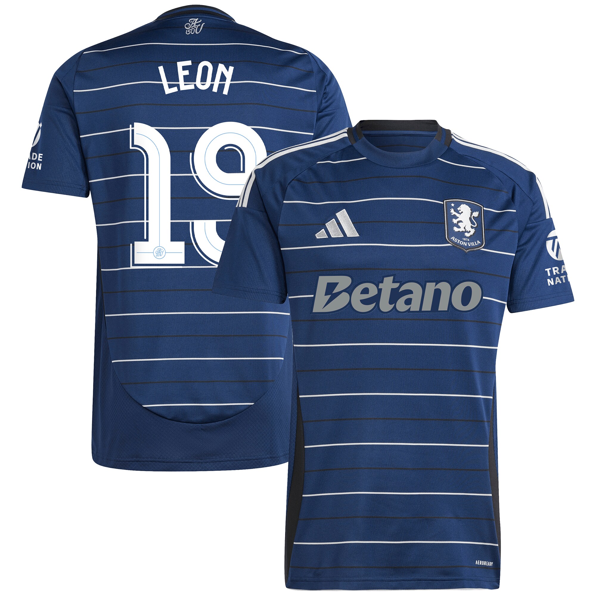 Aston Villa aston villa adidas third shirt 2024-25 with leon 19 cup printing Kits - Official Football Shirts & Training Gear