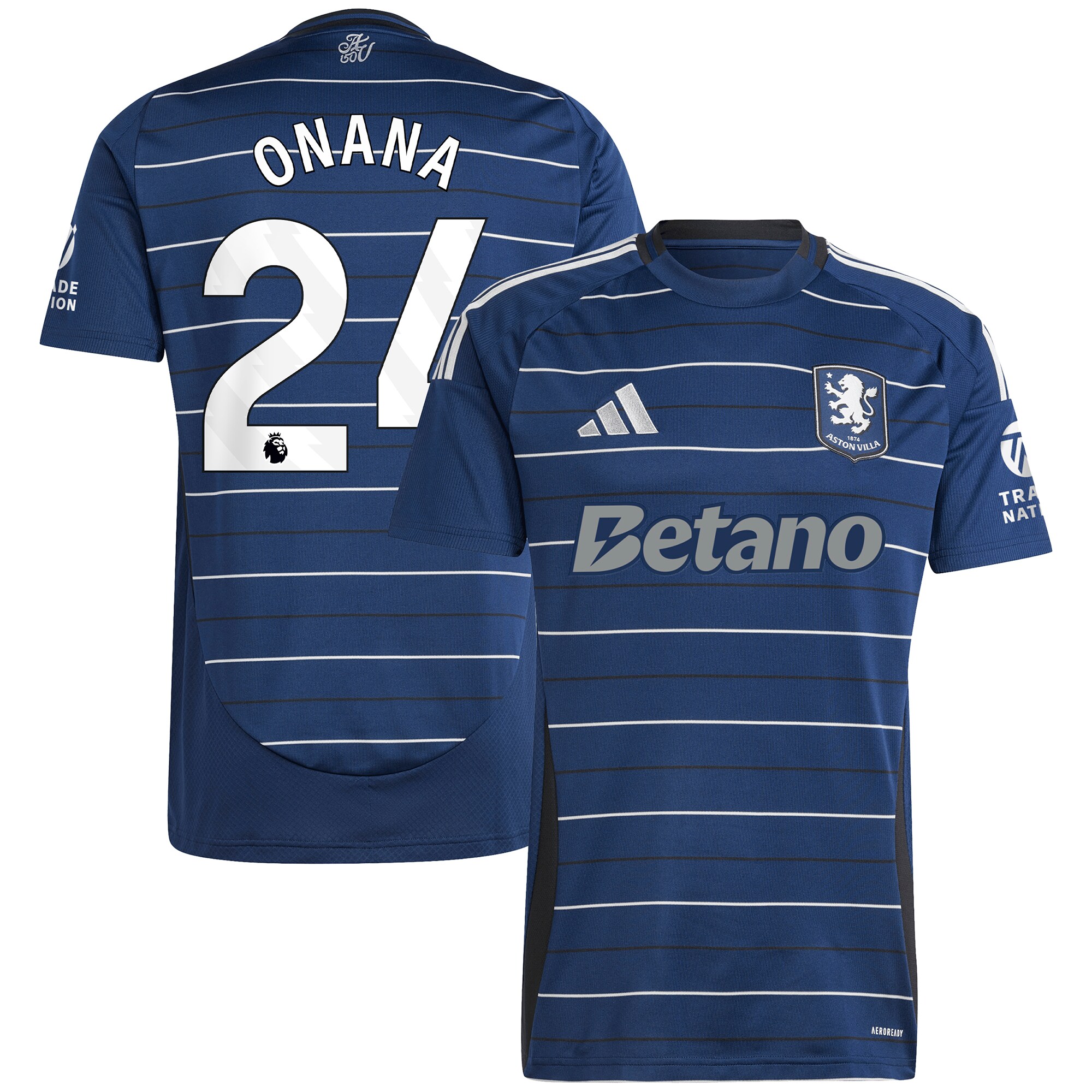 Aston Villa aston villa adidas third shirt 2024-25 with onana 24 printing Kits - Official Football Shirts & Training Gear