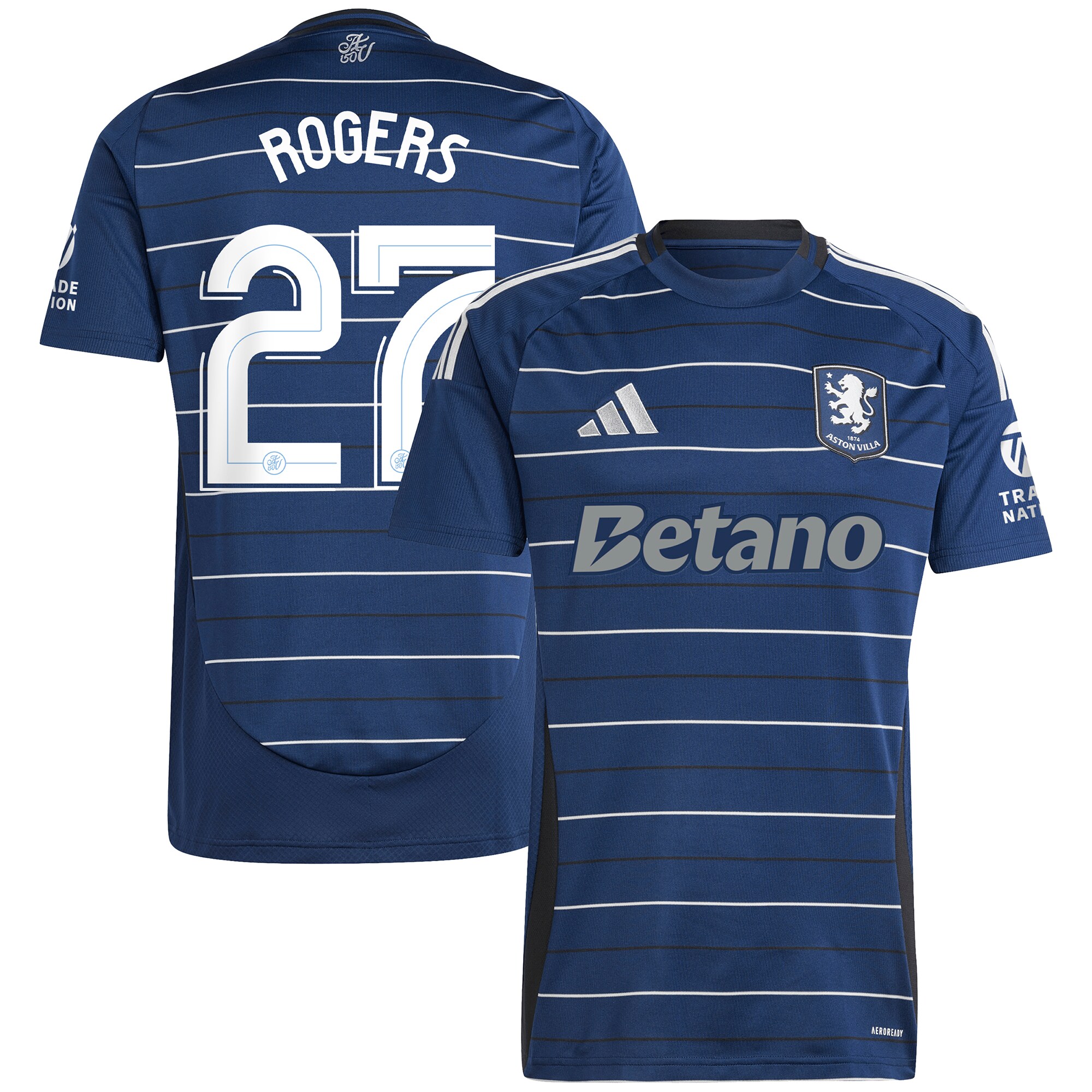 Aston Villa aston villa adidas third shirt 2024-25 with rogers 27 cup printing Kits - Official Football Shirts & Training Gear