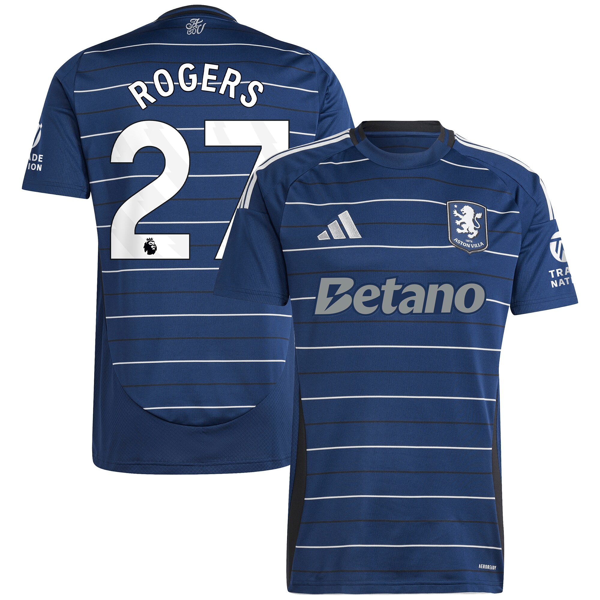 Aston Villa aston villa adidas third shirt 2024-25 with rogers 27 printing Kits - Official Football Shirts & Training Gear