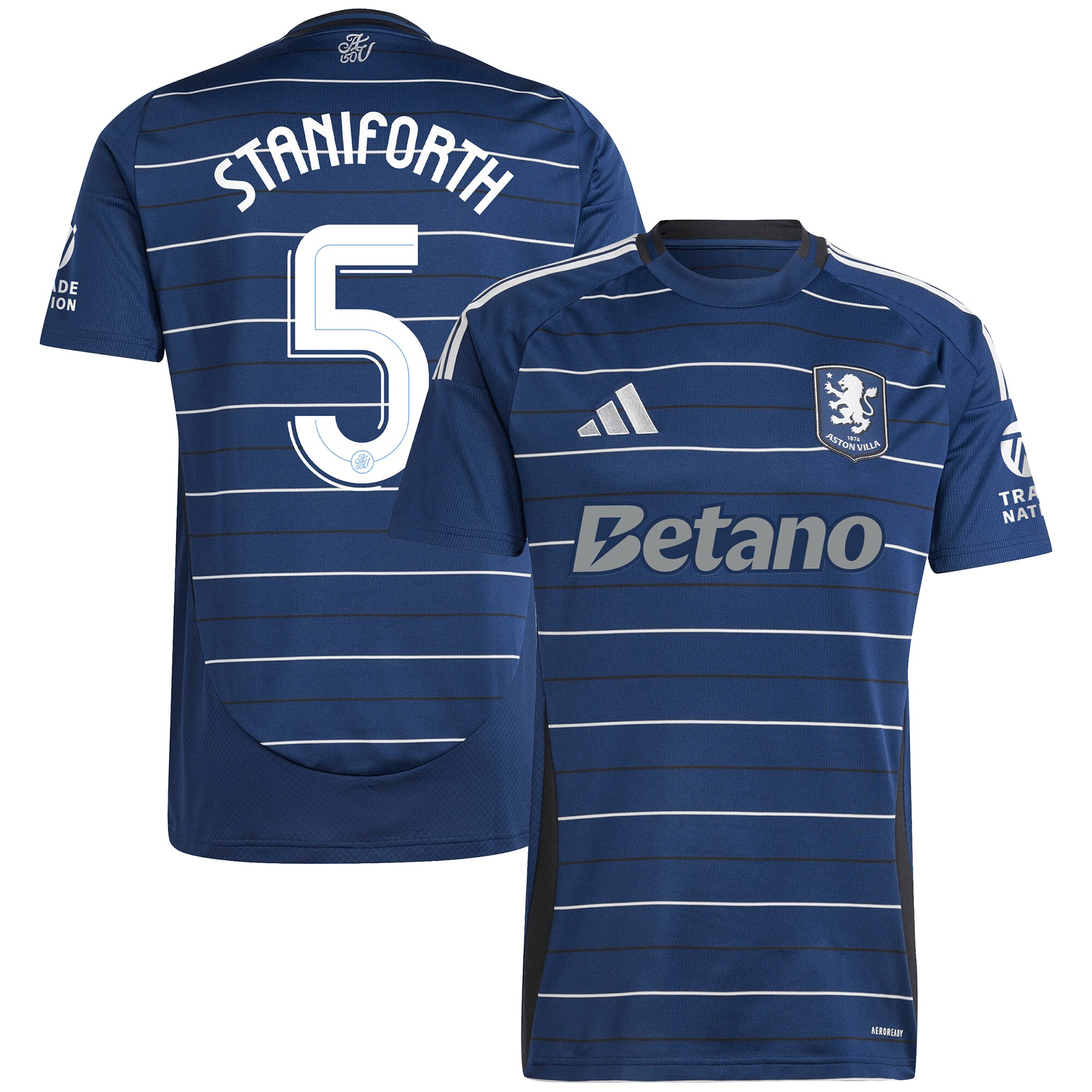 Aston Villa aston villa adidas third shirt 2024-25 with staniforth 5 cup printing Kits - Official Football Shirts & Training Gear