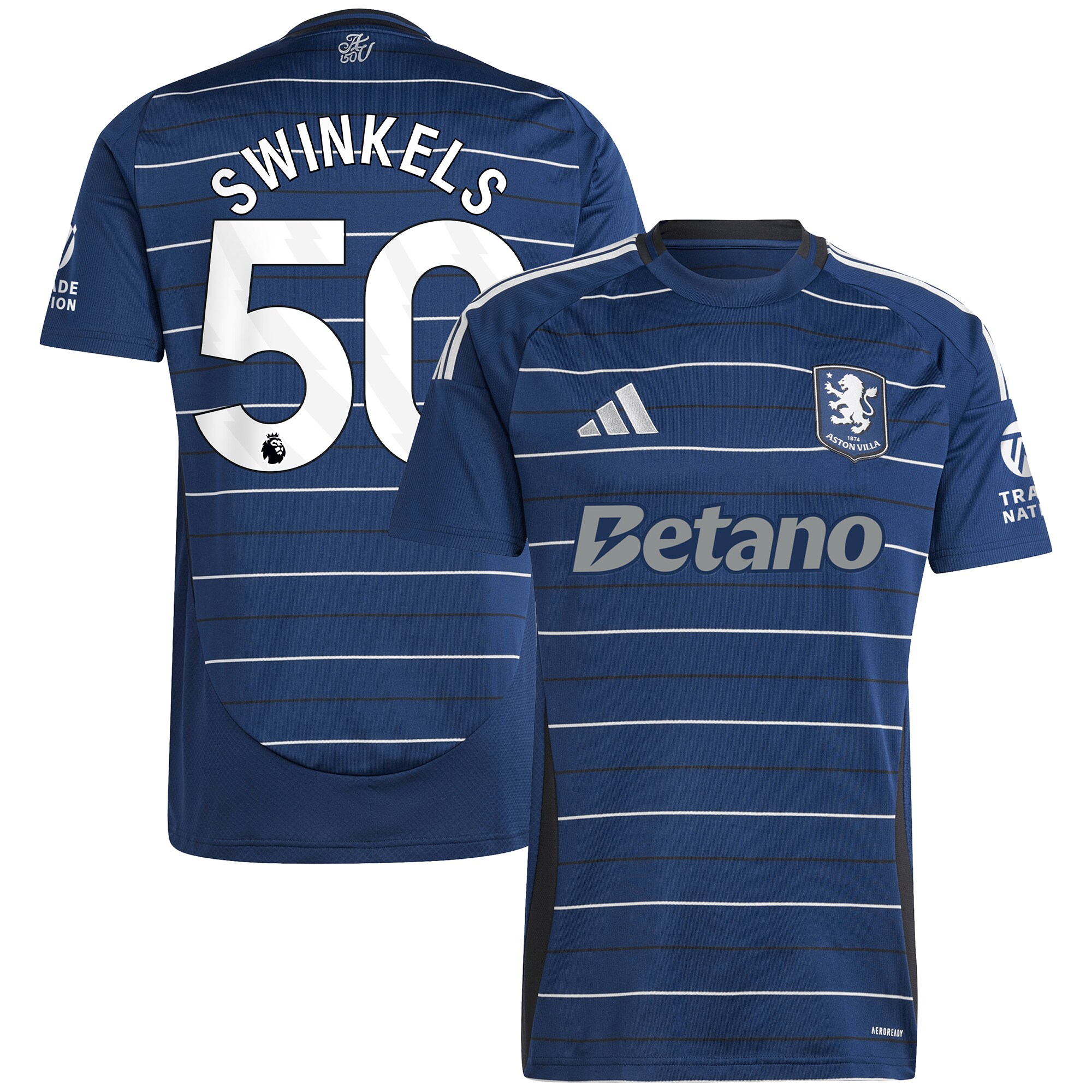 Aston Villa aston villa adidas third shirt 2024-25 with swinkels 50 printing Kits - Official Football Shirts & Training Gear
