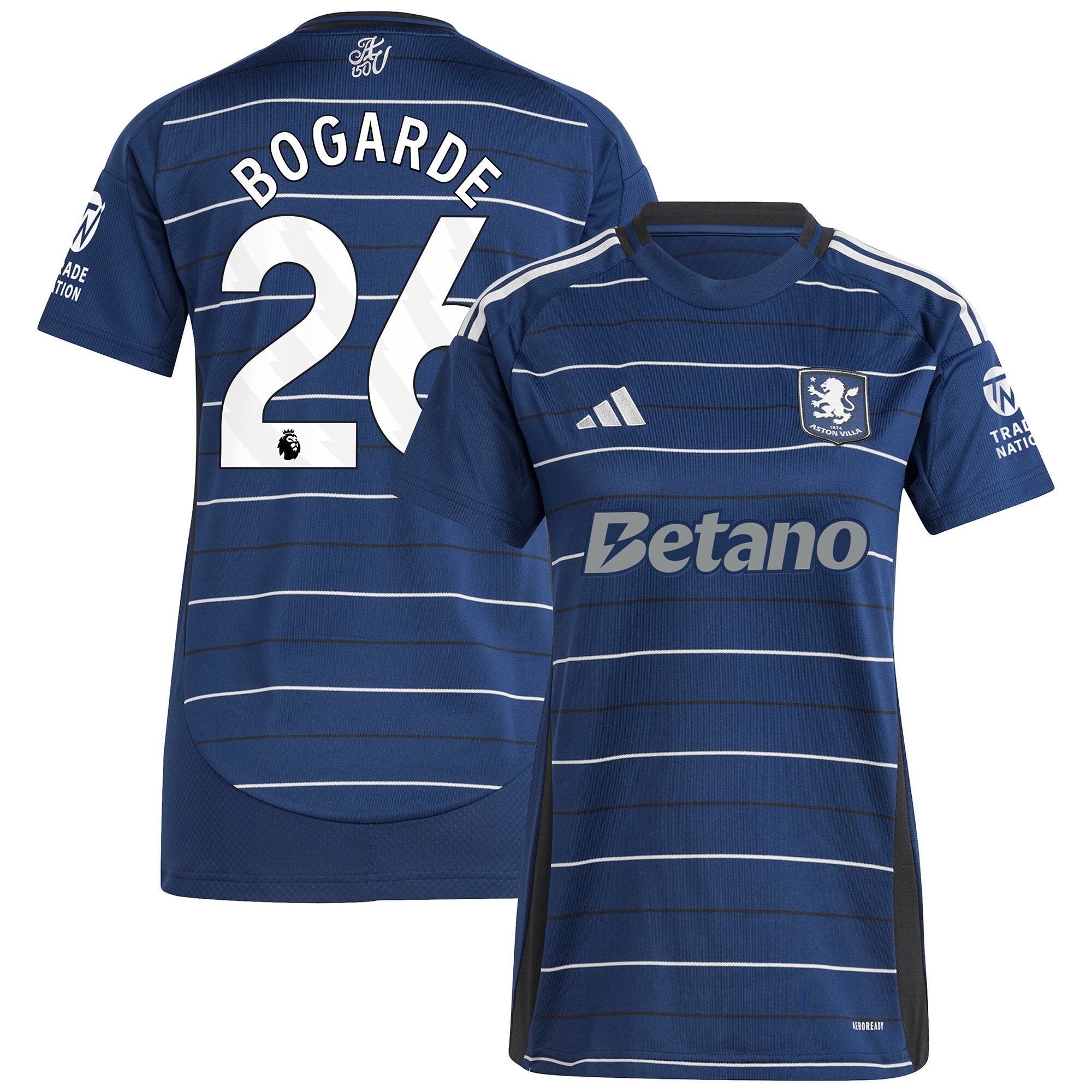 Aston Villa aston villa adidas third shirt 2024-25 – womens with bogarde 26 printing Kits - Official Football Shirts & Training Gear