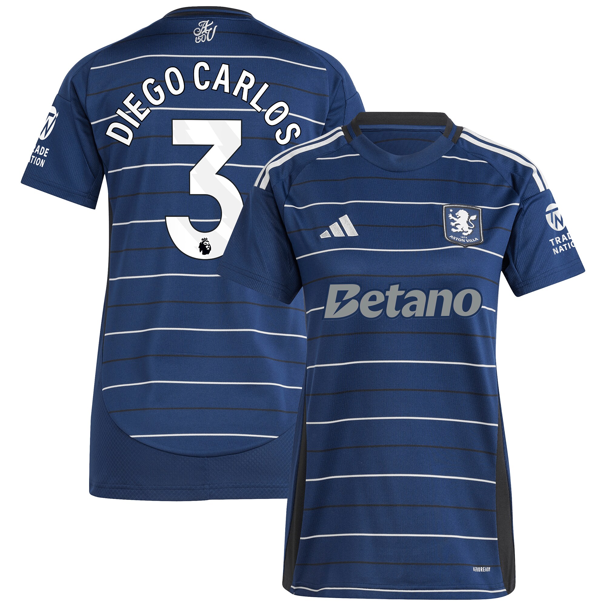 Aston Villa aston villa adidas third shirt 2024-25 – womens with diego carlos 3 printing Kits - Official Football Shirts & Training Gear