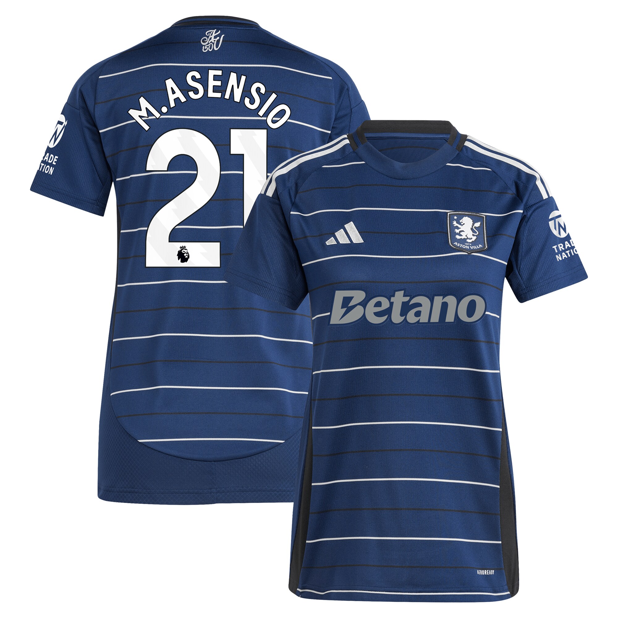 Aston Villa aston villa adidas third shirt 2024-25 – womens with m.asensio 21 printing Kits - Official Football Shirts & Training Gear