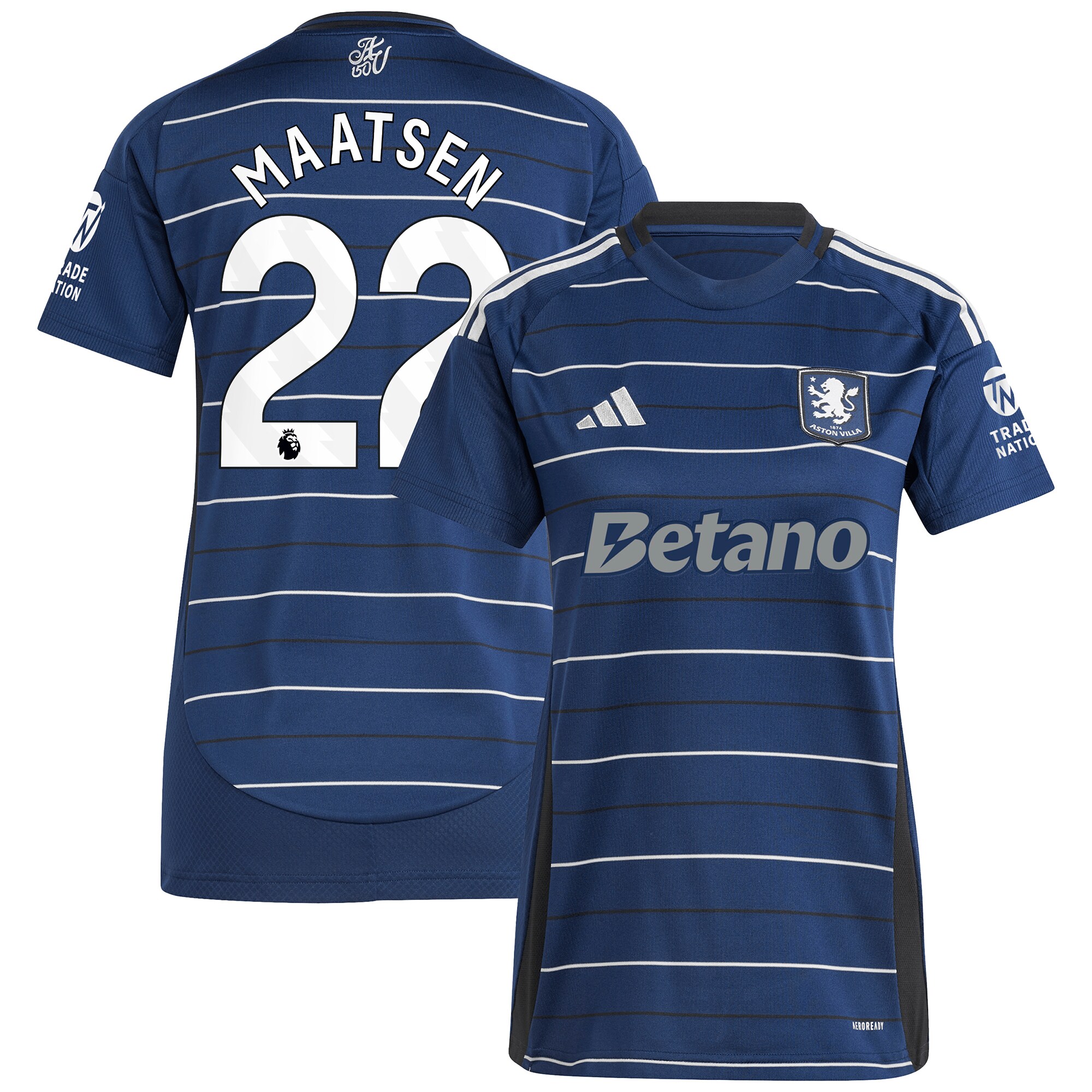 Aston Villa aston villa adidas third shirt 2024-25 – womens with maatsen 22 printing Kits - Official Football Shirts & Training Gear