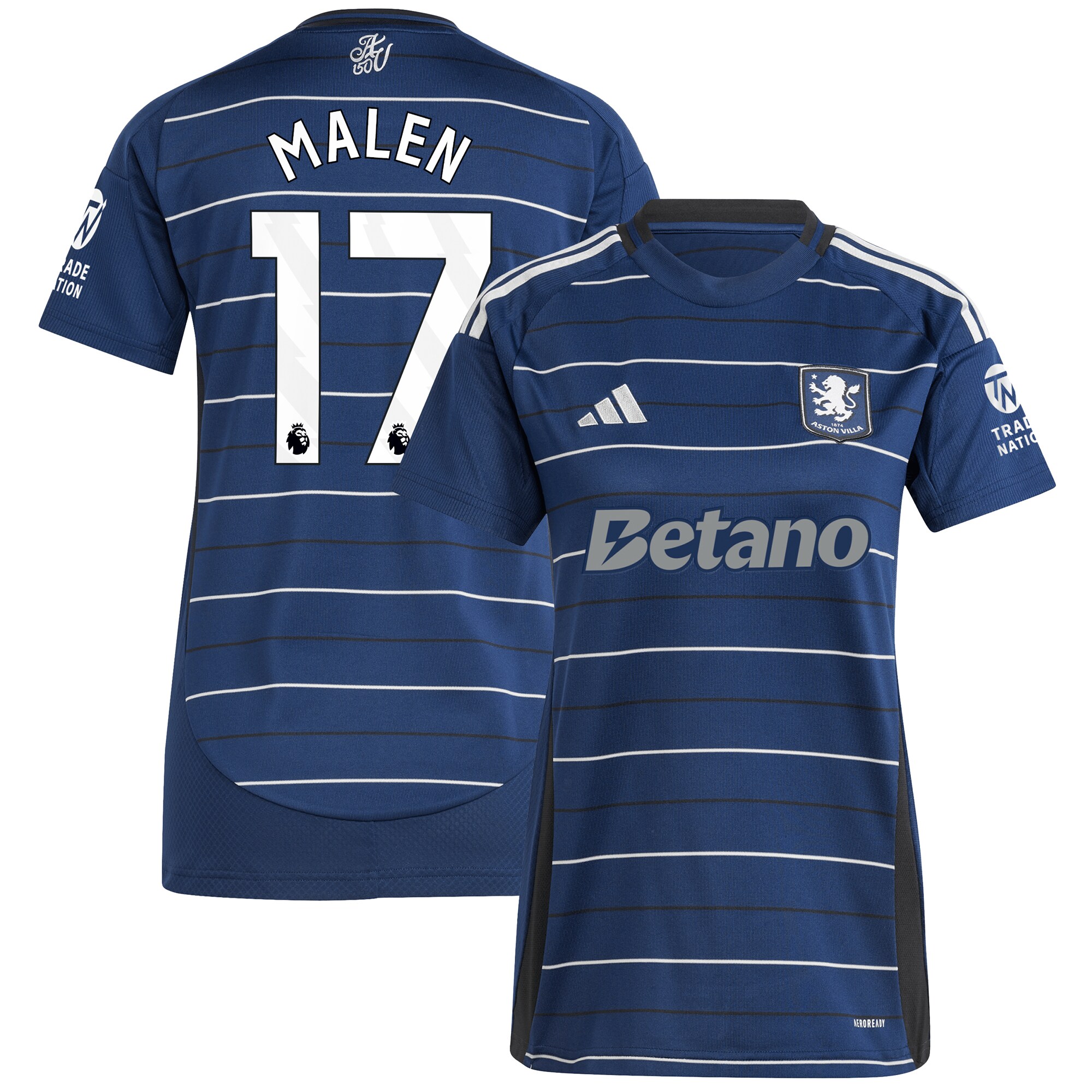 Aston Villa aston villa adidas third shirt 2024-25 – womens with malen 17 printing Kits - Official Football Shirts & Training Gear