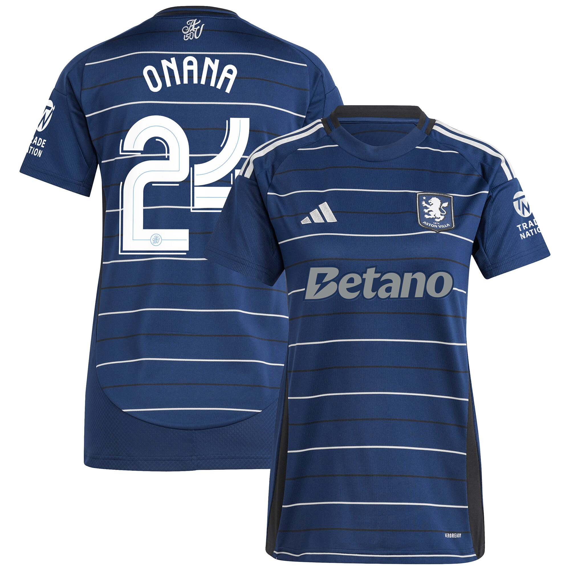 Aston Villa aston villa adidas third shirt 2024-25 – womens with onana 24 cup printing Kits - Official Football Shirts & Training Gear