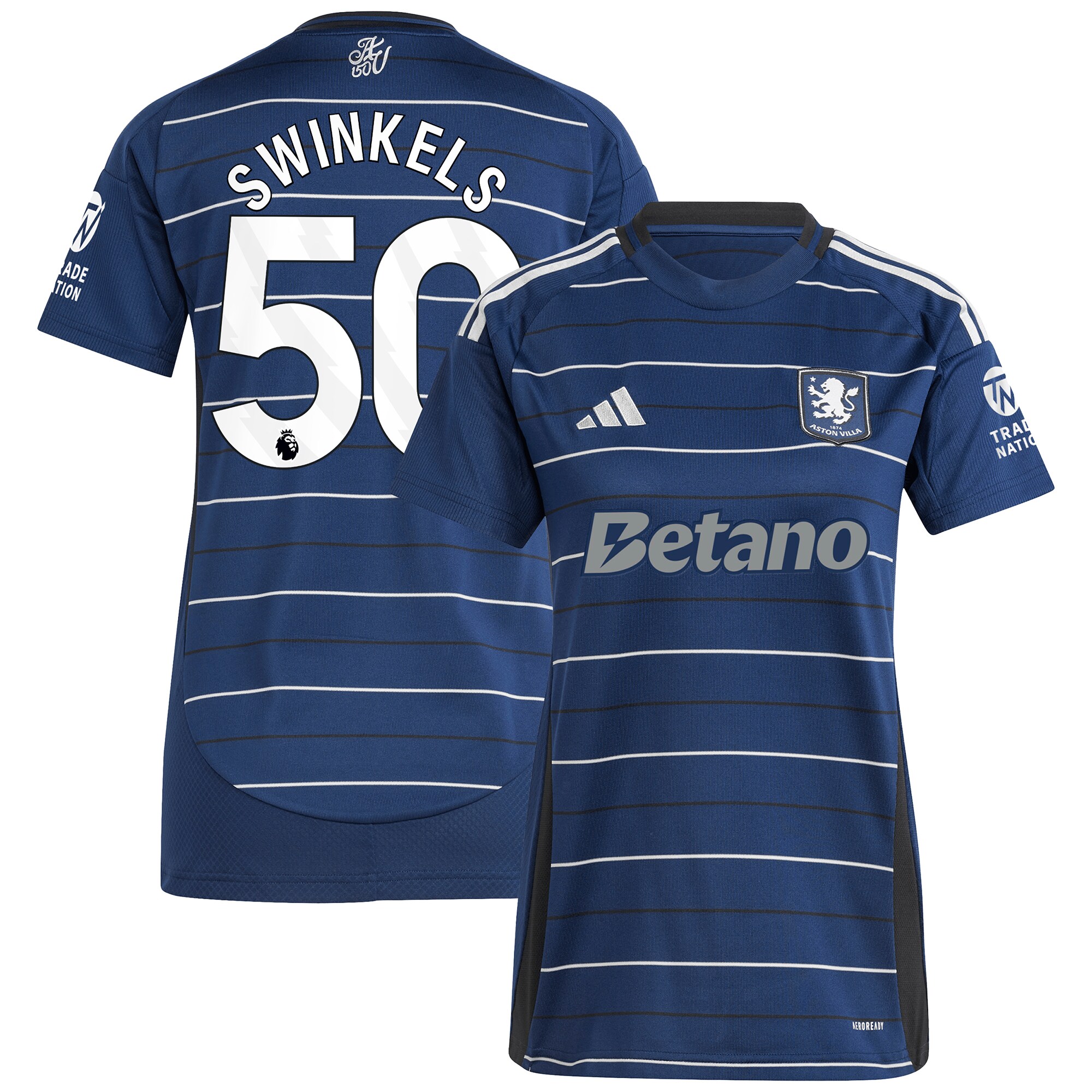 Aston Villa aston villa adidas third shirt 2024-25 – womens with swinkels 50 printing Kits - Official Football Shirts & Training Gear