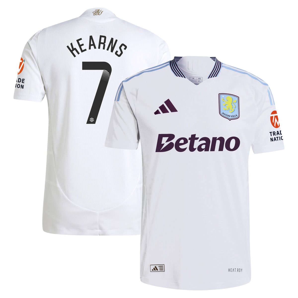 Aston Villa aston villa adidas wsl away authentic shirt 2024-25 with kearns 7 printing Kits - Official Football Shirts & Training Gear
