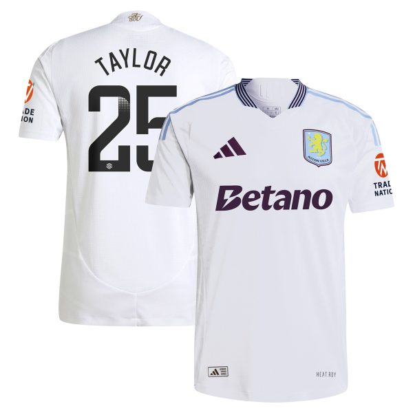 Aston Villa aston villa adidas wsl away authentic shirt 2024-25 with taylor 25 printing Kits - Official Football Shirts & Training Gear