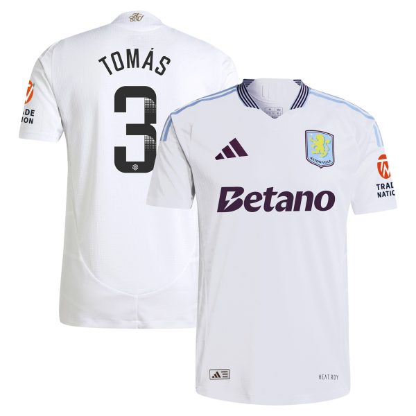 Aston Villa aston villa adidas wsl away authentic shirt 2024-25 with tomás 3 printing Kits - Official Football Shirts & Training Gear