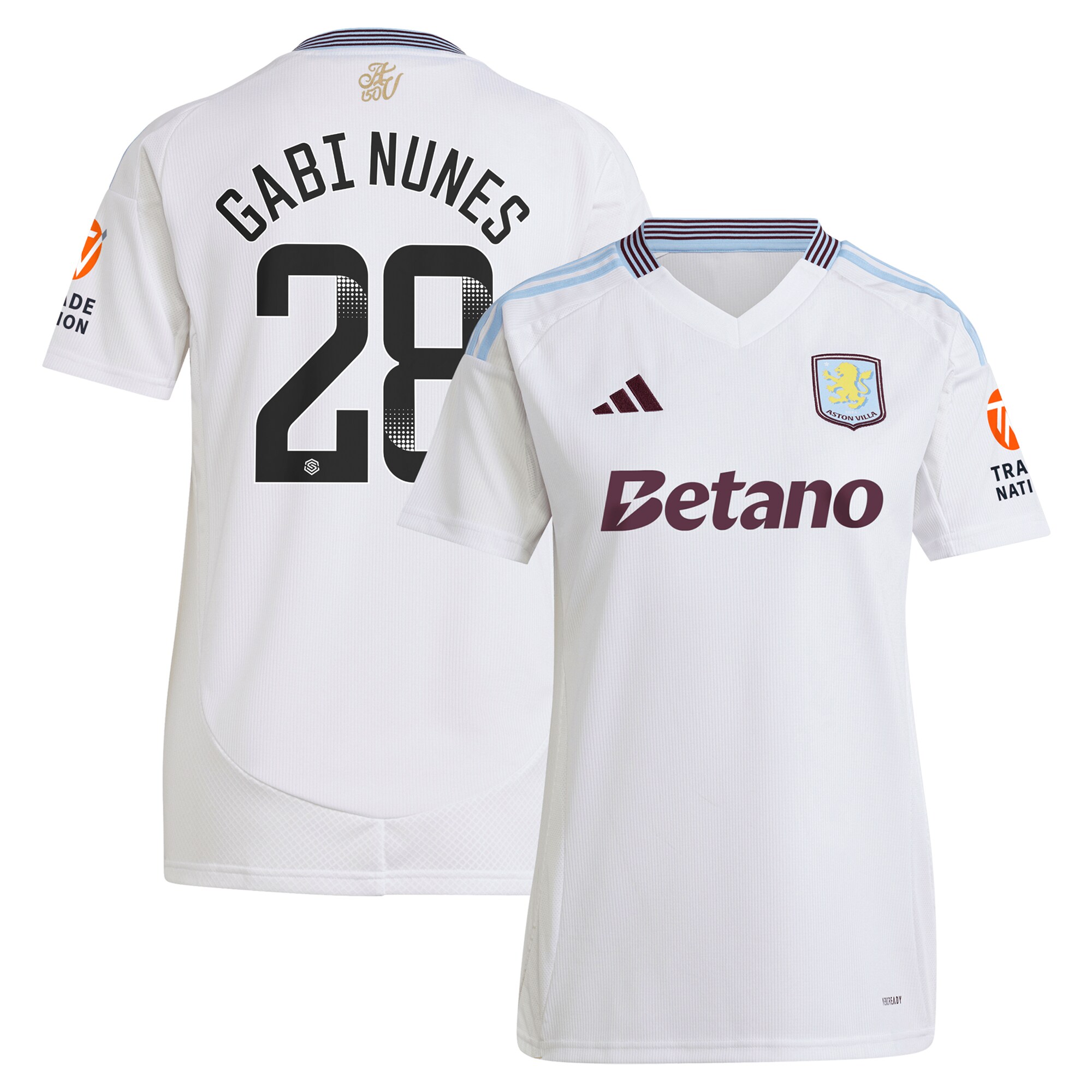 Aston Villa aston villa adidas wsl away shirt 2024-25 – womens with gabi nunes 28 printing Kits - Official Football Shirts & Training Gear