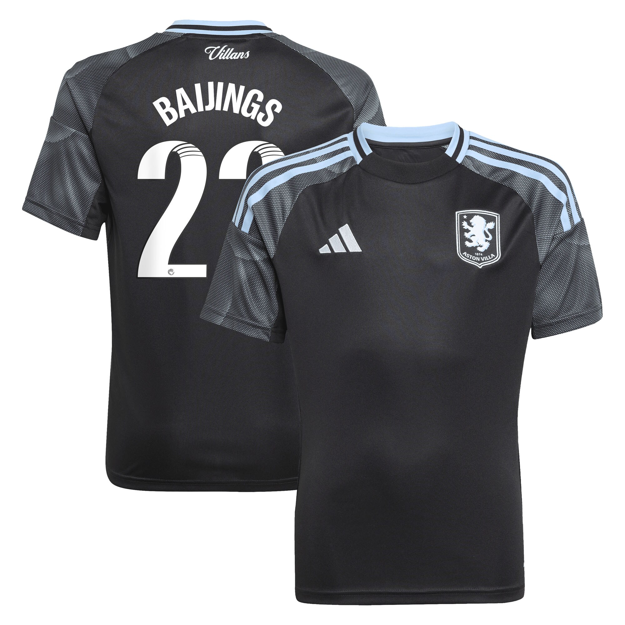 Aston Villa aston villa adidas wsl away shirt 2025-26 – kids with baijings 22 printing Kits - Official Football Shirts & Training Gear