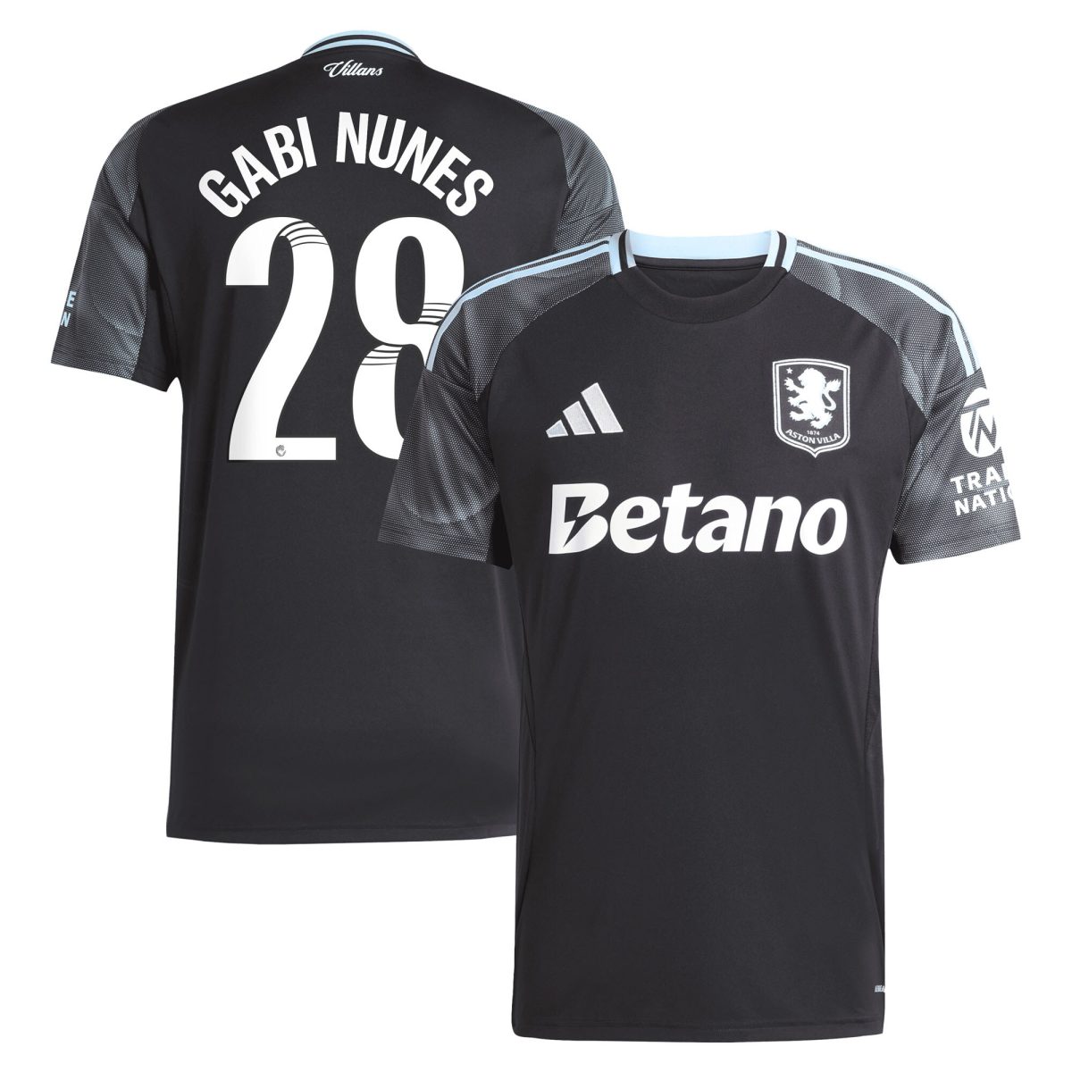 Aston Villa aston villa adidas wsl away shirt 2025-26 with gabi nunes 28 printing Kits - Official Football Shirts & Training Gear