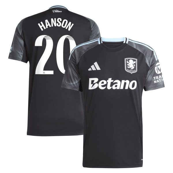 Aston Villa aston villa adidas wsl away shirt 2025-26 with hanson 20 printing Kits - Official Football Shirts & Training Gear