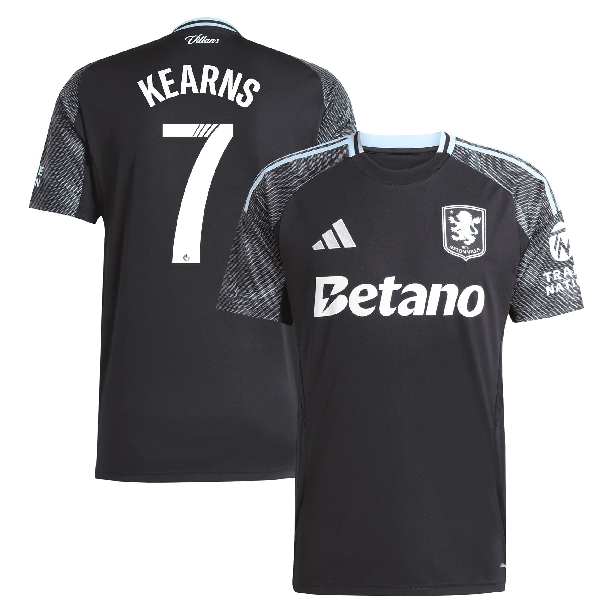 Aston Villa aston villa adidas wsl away shirt 2025-26 with kearns 7 printing Kits - Official Football Shirts & Training Gear