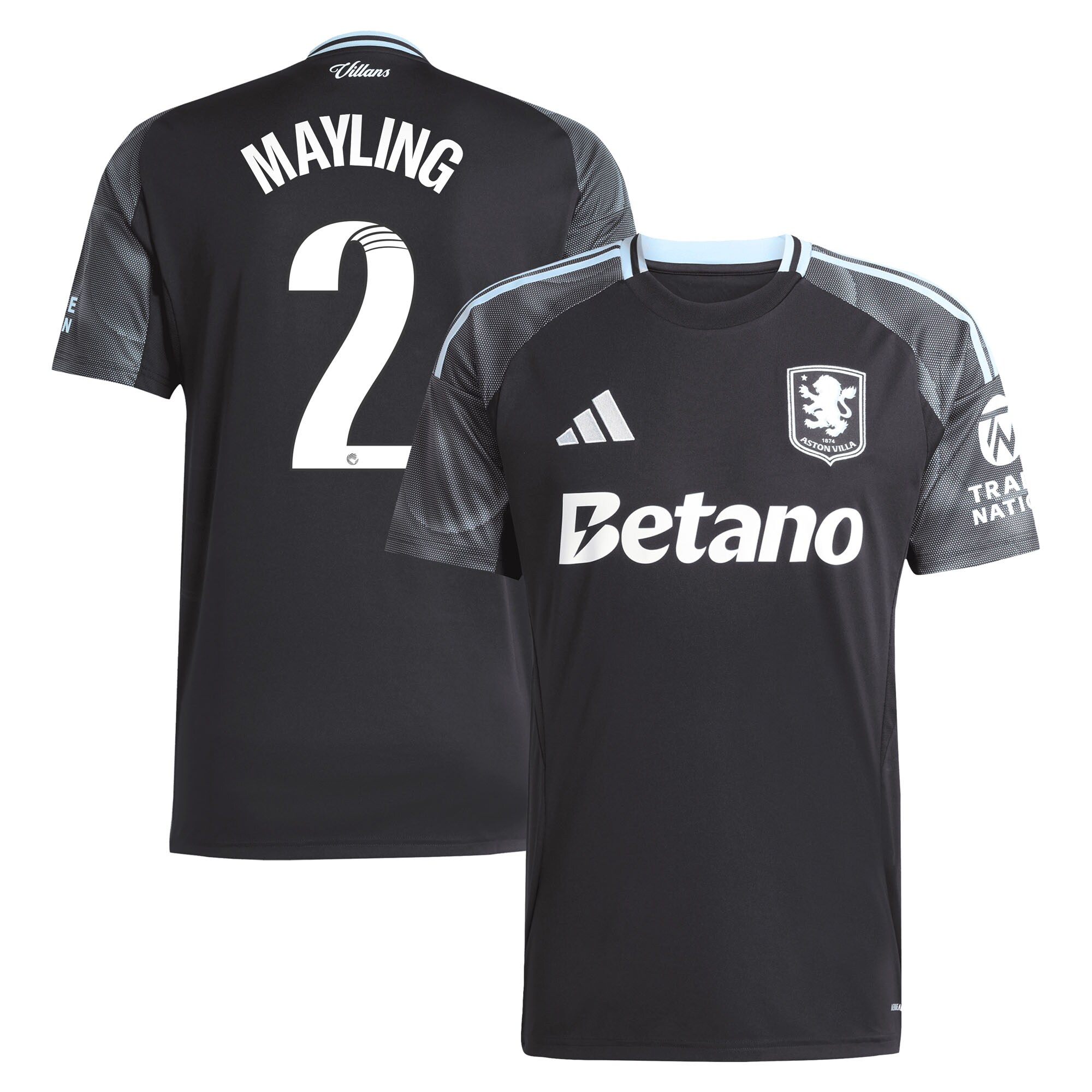 Aston Villa aston villa adidas wsl away shirt 2025-26 with mayling 2 printing Kits - Official Football Shirts & Training Gear