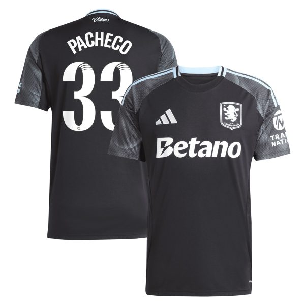 Aston Villa aston villa adidas wsl away shirt 2025-26 with pacheco 33 printing Kits - Official Football Shirts & Training Gear