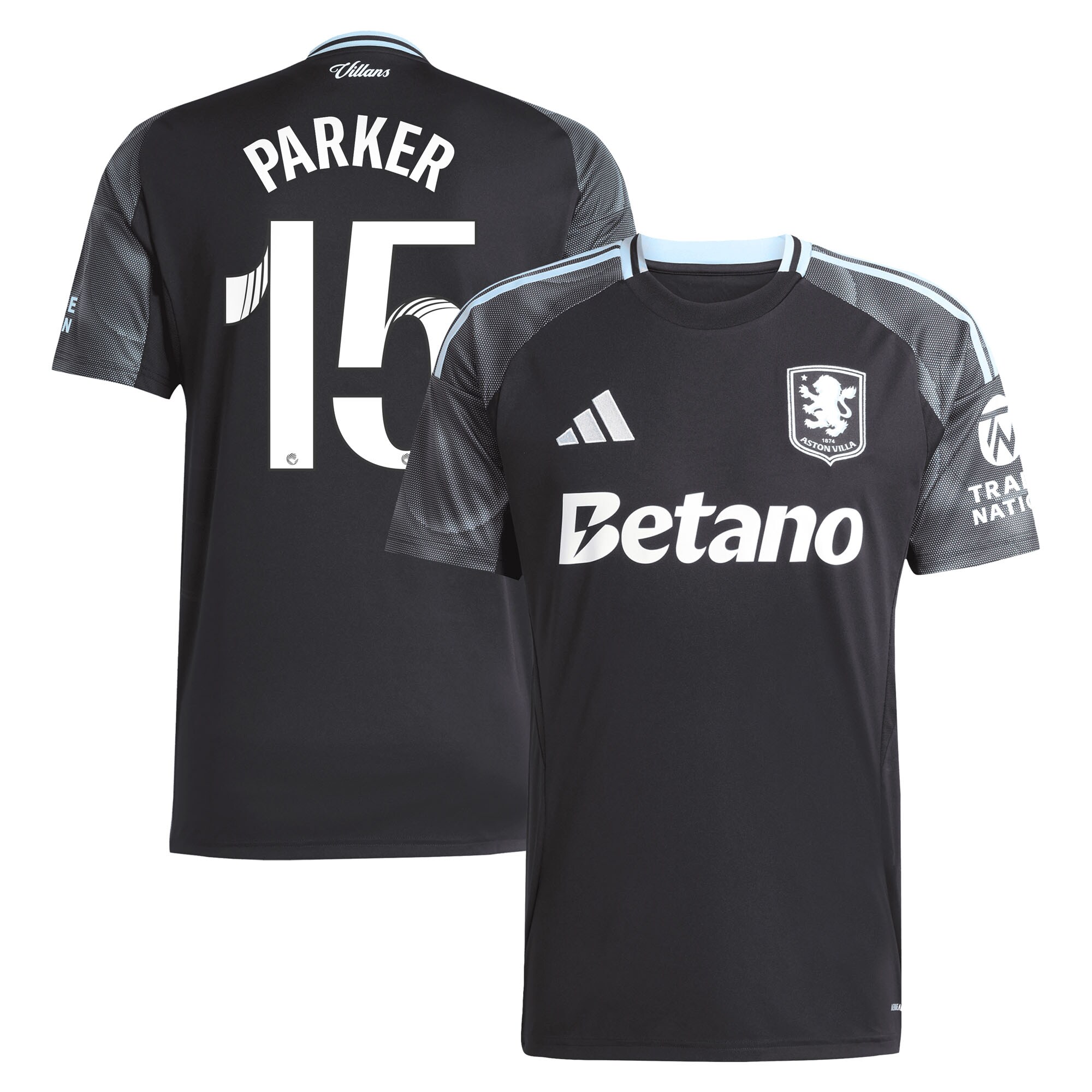 Aston Villa aston villa adidas wsl away shirt 2025-26 with parker 15 printing Kits - Official Football Shirts & Training Gear